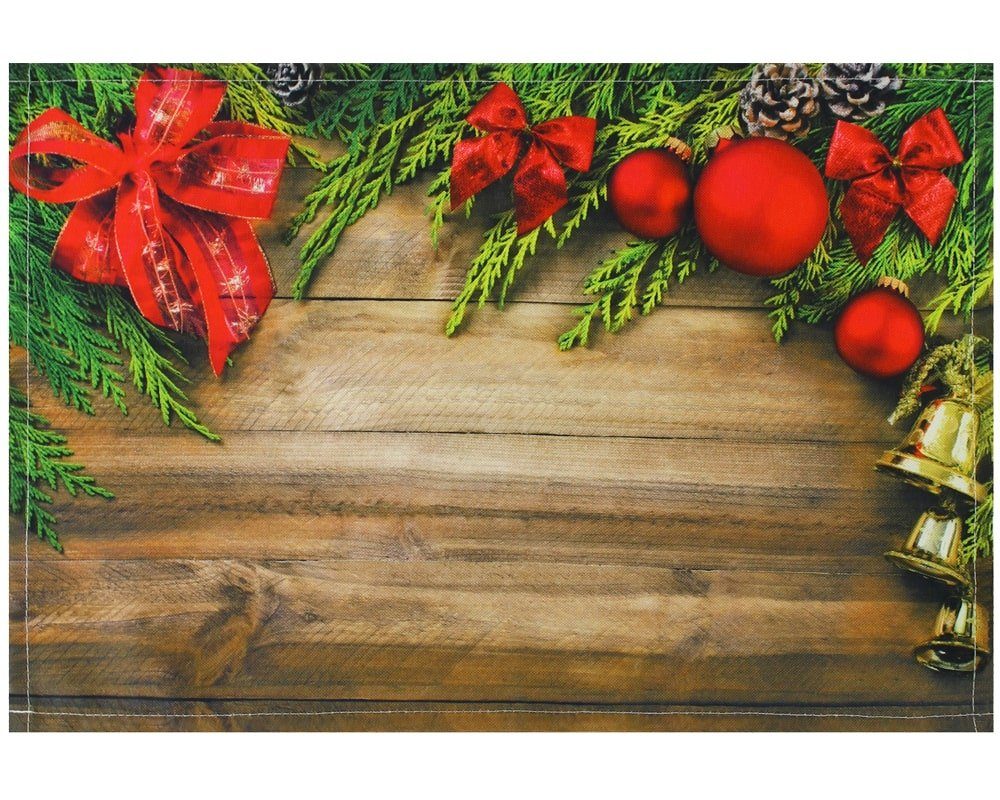 Platzset, Tischset Platzset Stoff CLOTH Weihnachtsdeko Schleifen
