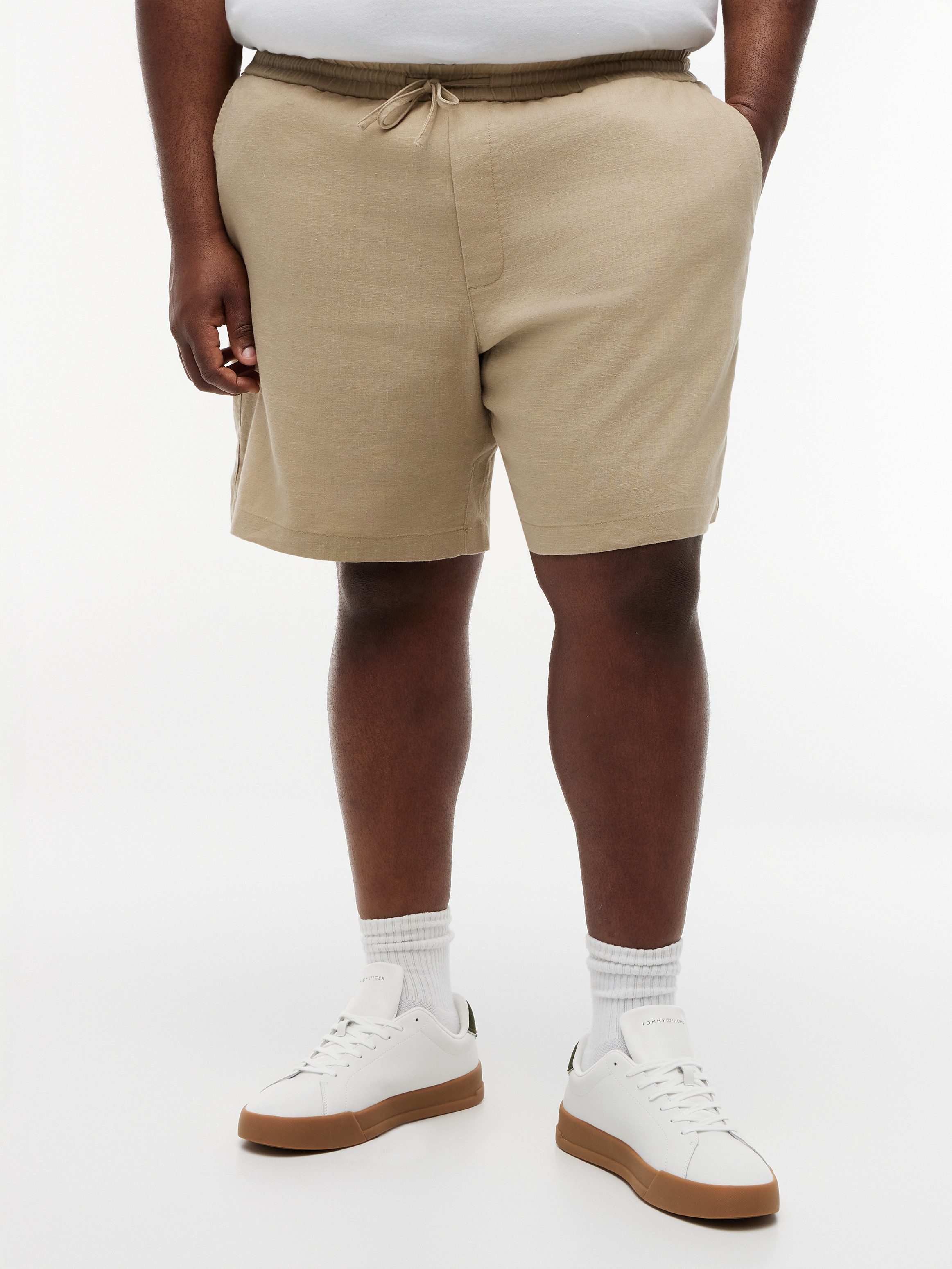 Tommy Hilfiger Big & Tall Chinoshorts BT-DOVER Große Größen, aus Leinenmix, regular fit, elastischer Bund