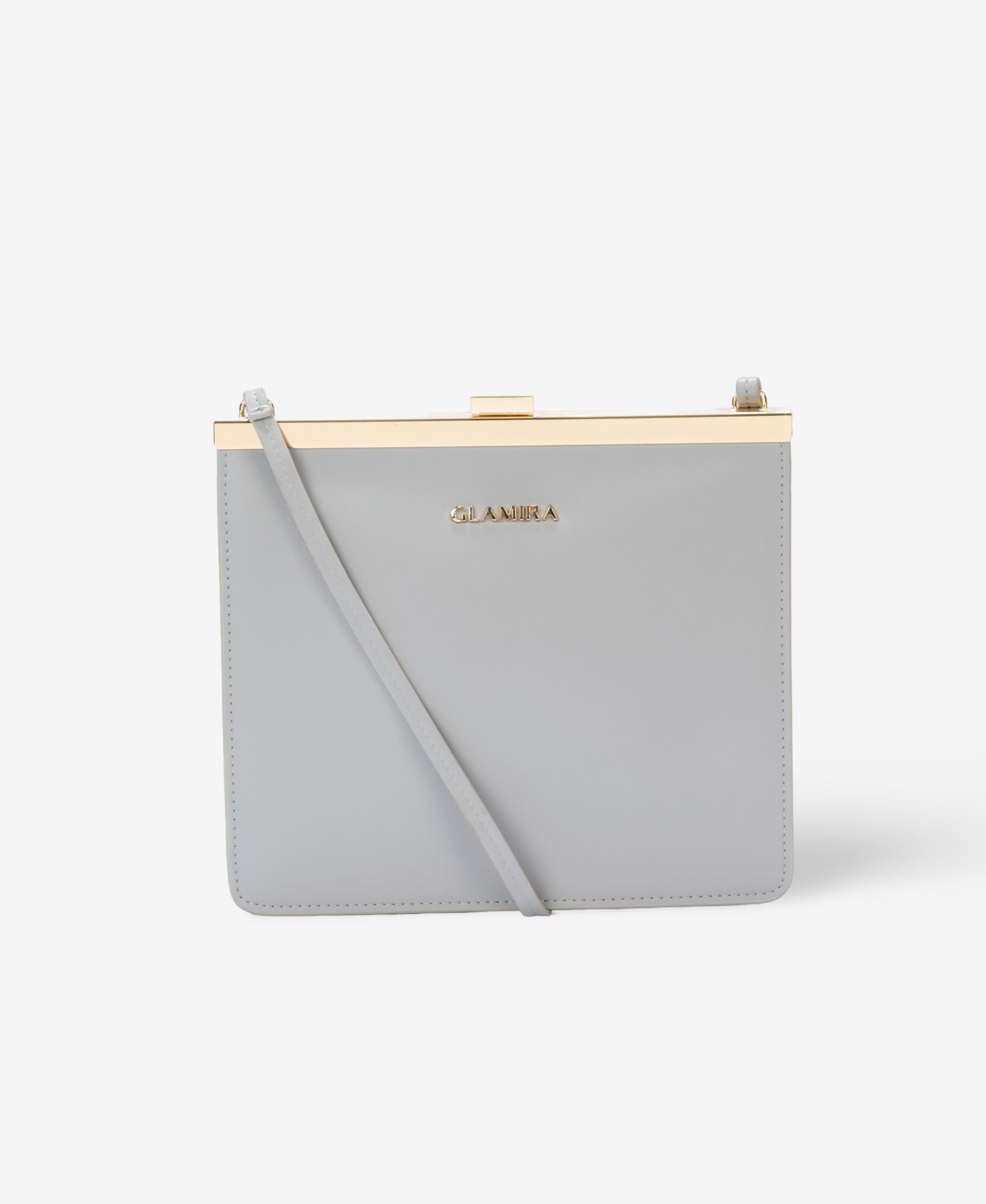GLAMIRA Umhängetasche Glamouré Soir Graue Umhängetasche (1-tlg), echt Leder