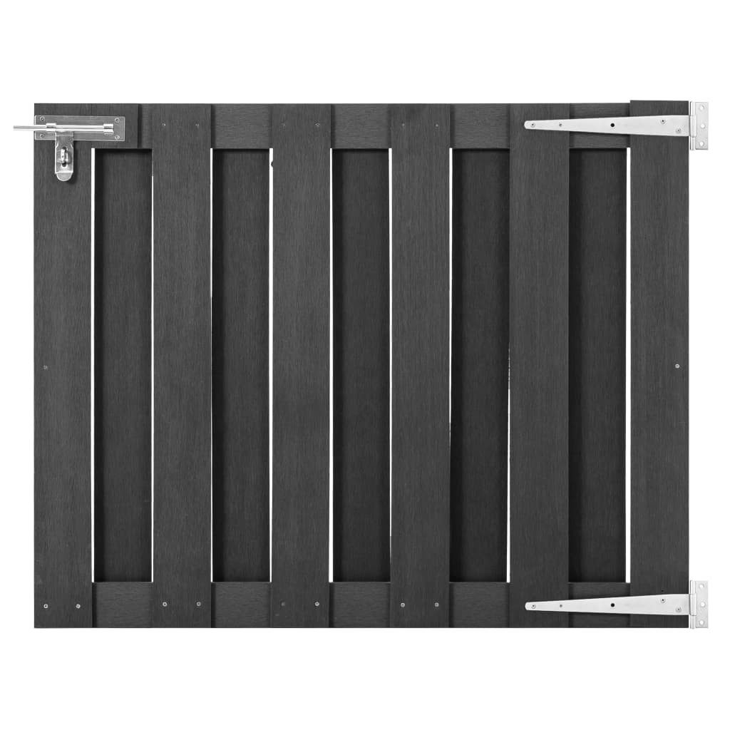 vidaXL Gartentor Gartentor WPC 100 x 80 cm Grau Zauntor
