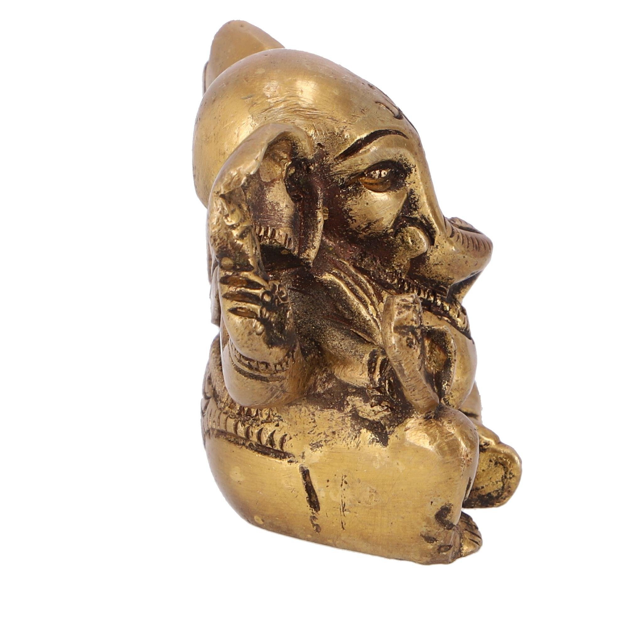 Ganesha Messingfigur Baby Statue, 5,5.. Dekofigur Guru-Shop Ganesha