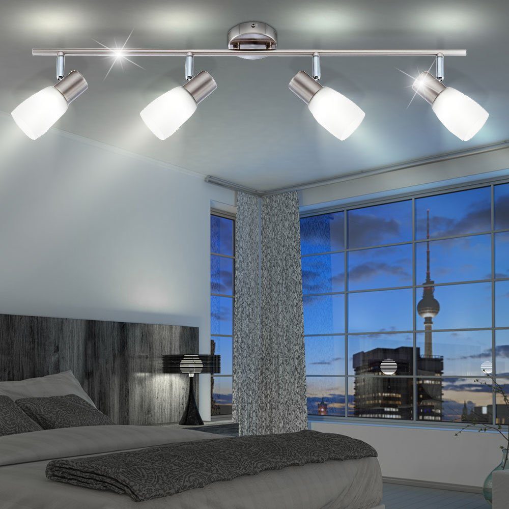 WOFI LED Deckenleuchte, Leuchtmittel inklusive, Decken Beleuchtung- Leuchte Watt Strahler Warmweiß, schwenkbar LED Glas 12