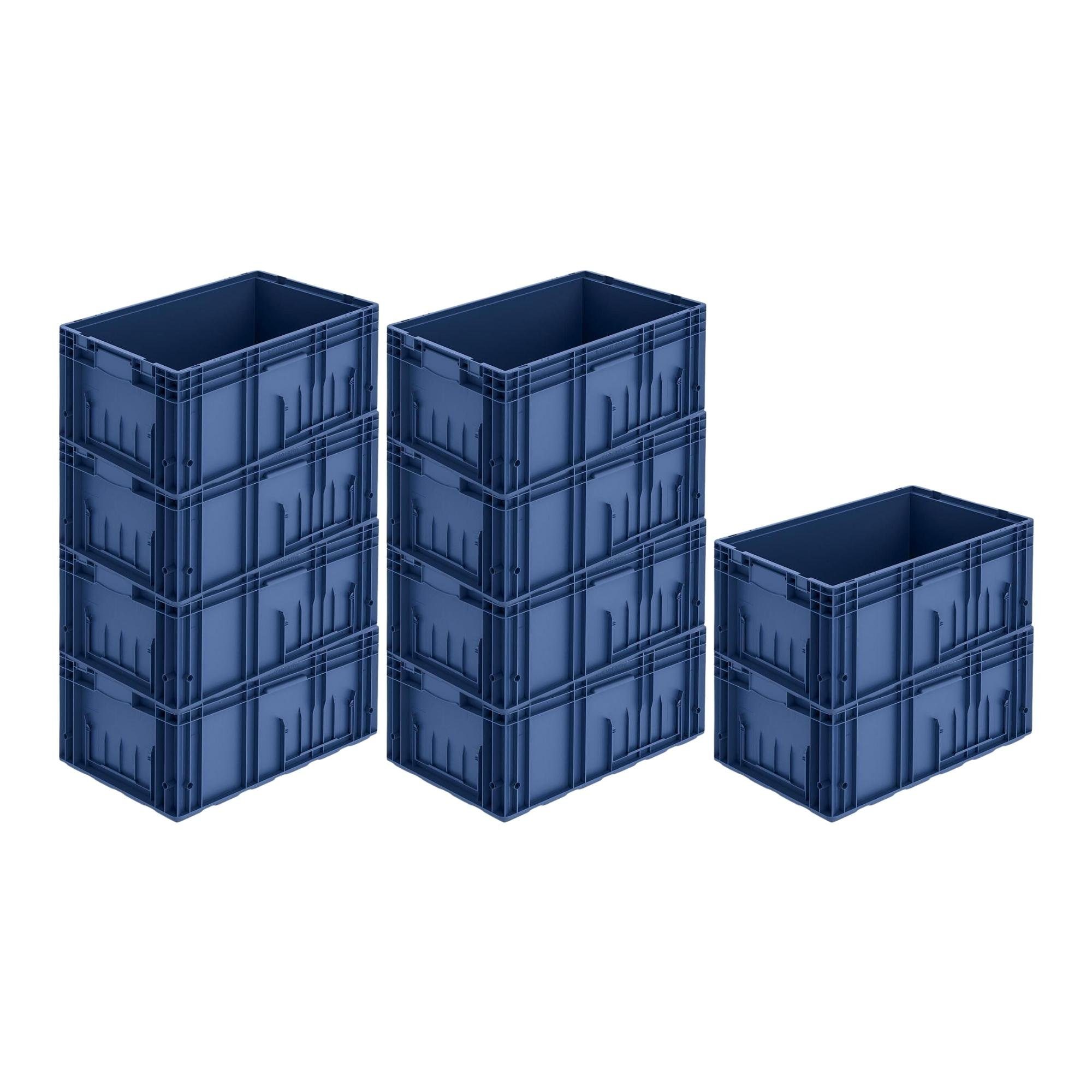 PROREGAL® Aufbewahrungsbox SparSet VDA KLT Kleinladungsträger Verbundboden/Mengen (10 St)