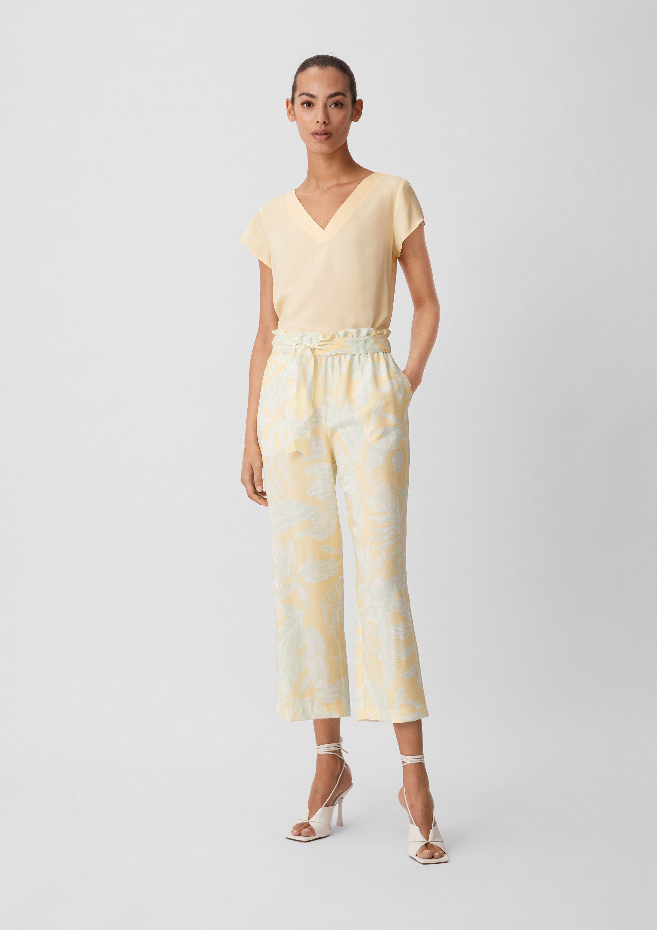 comma Culotte Hose Loose: Hose mit Allover-Print