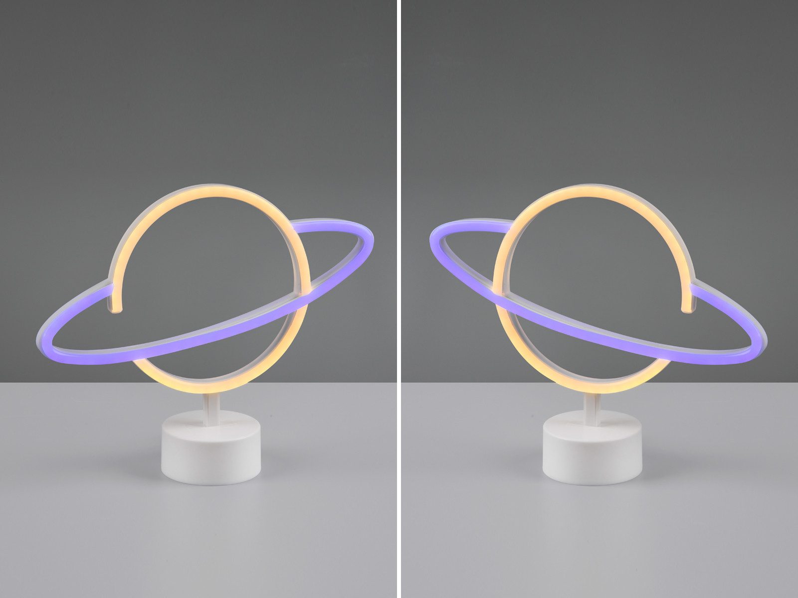 Reality Leuchten LED Dekolicht, LED fest integriert, 2er SET Dekoleuchte Astro Design, ausgefallene Tischlampe ohne Kabel