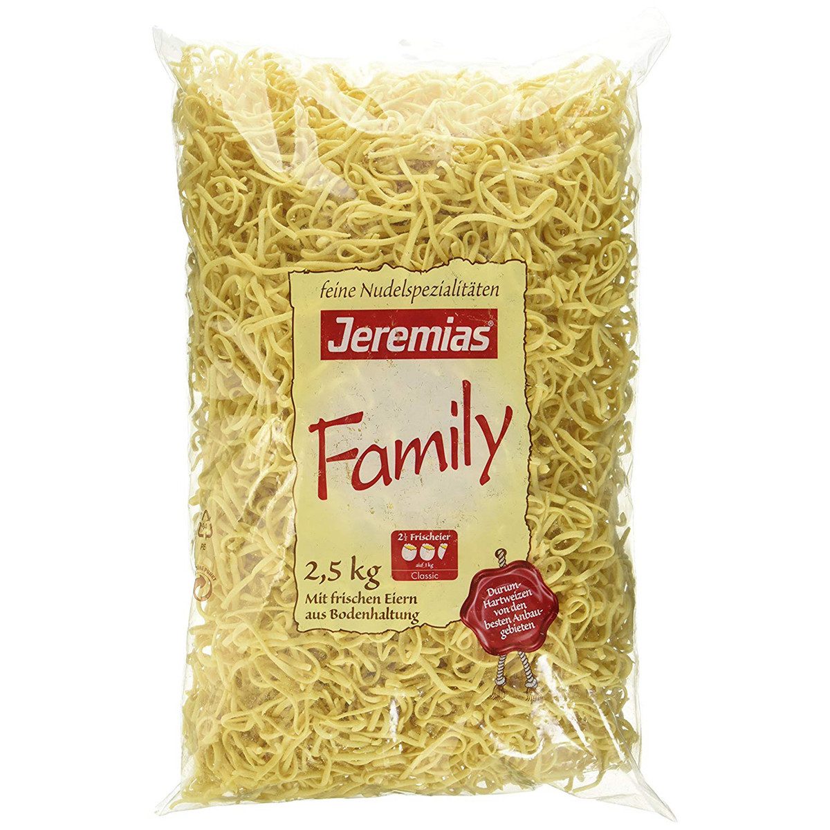 Jeremias Nudeln, Jeremias Classic Family Schwäbische Spätzle g.g.A. Nudeln mit Ei 2500g