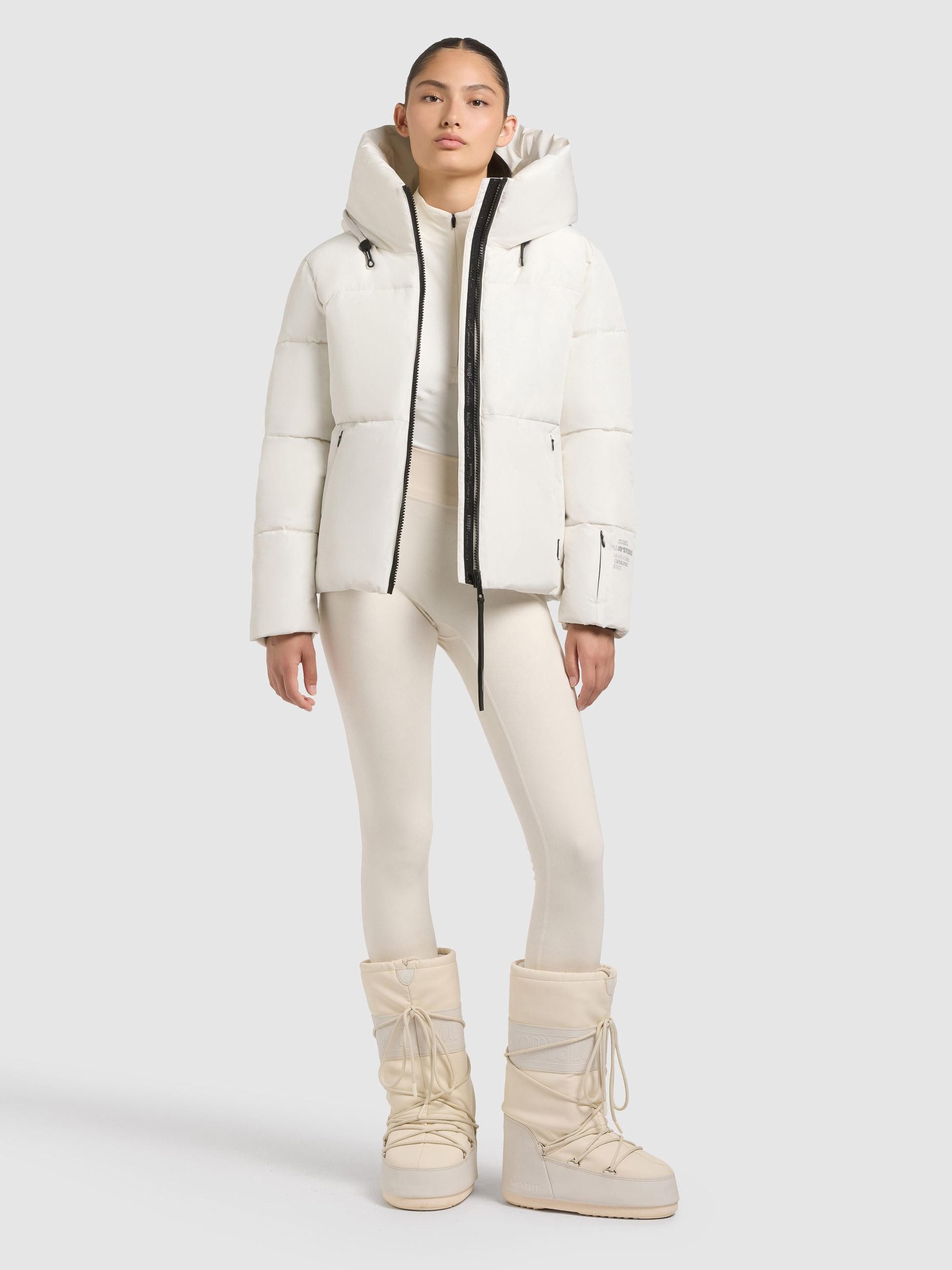 khujo Steppjacke Audrey Matt Warme Winterjacke mit verstellbarer Kapuze