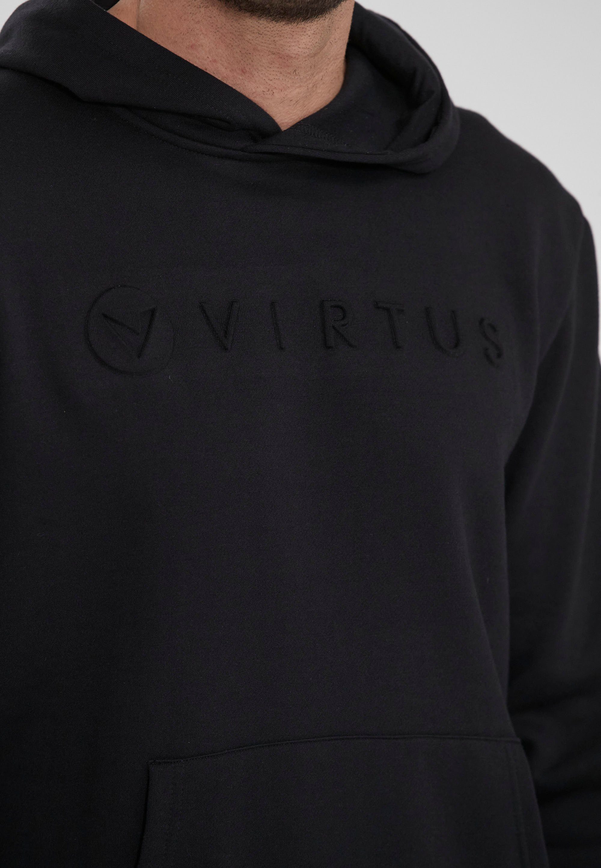 Kapuzensweatshirt schwarz Virtus Baumwoll-Touch Toluo mit