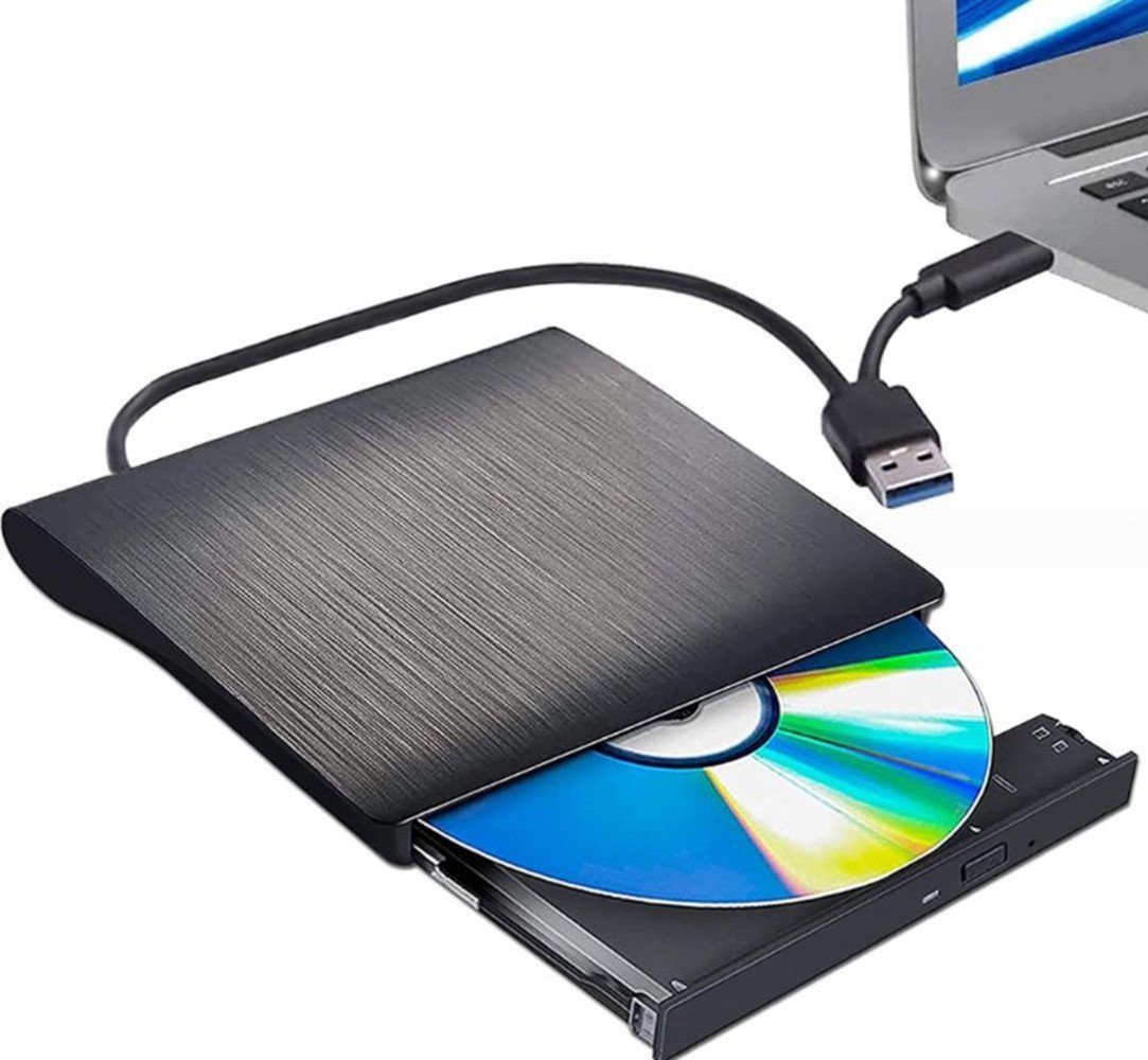 XDOVET Externes DVD Laufwerk CD DVD Brenner USB 3.0,Writer Reader DVD/CD  DVD-Brenner (RW CD Laufwerk für Laptop Desktop mit Mac/OS/Linux/Win10/Win8)