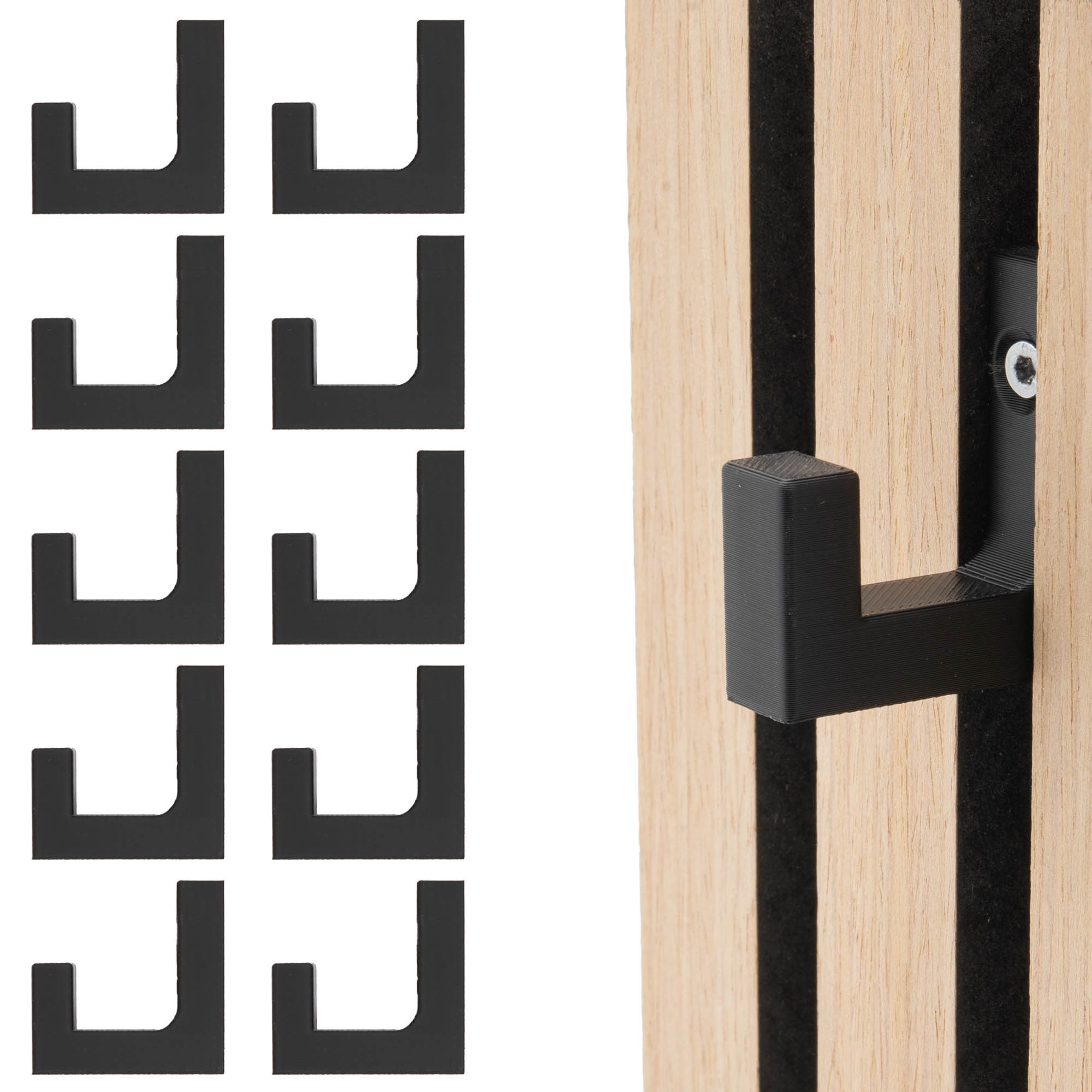 TSB Werk Kleiderhaken Kleiderhaken für Akustikpaneele Garderobenhaken, (10- günstig online kaufen