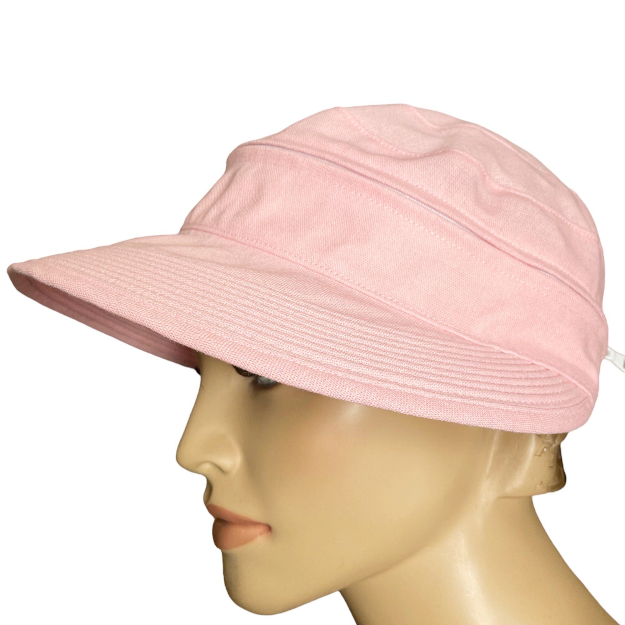 Taschen4life Sonnenhut Visor Cap 2in1 Sonnencap Basecap & Sonnenschutz in Einem, unisex, aus Leinen