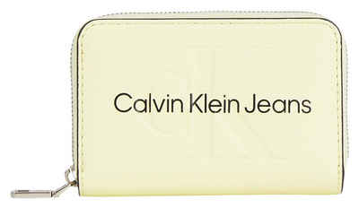 Calvin Klein Jeans Geldbörse SCULPTED MED ZIP AROUND MONO, mit großflächigem Markenlogo vorne