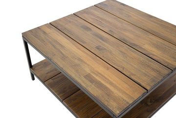 ebuy24 Couchtisch Padang Couchtisch mit Ablage 80x80 cm Teak dekor. (1-St)