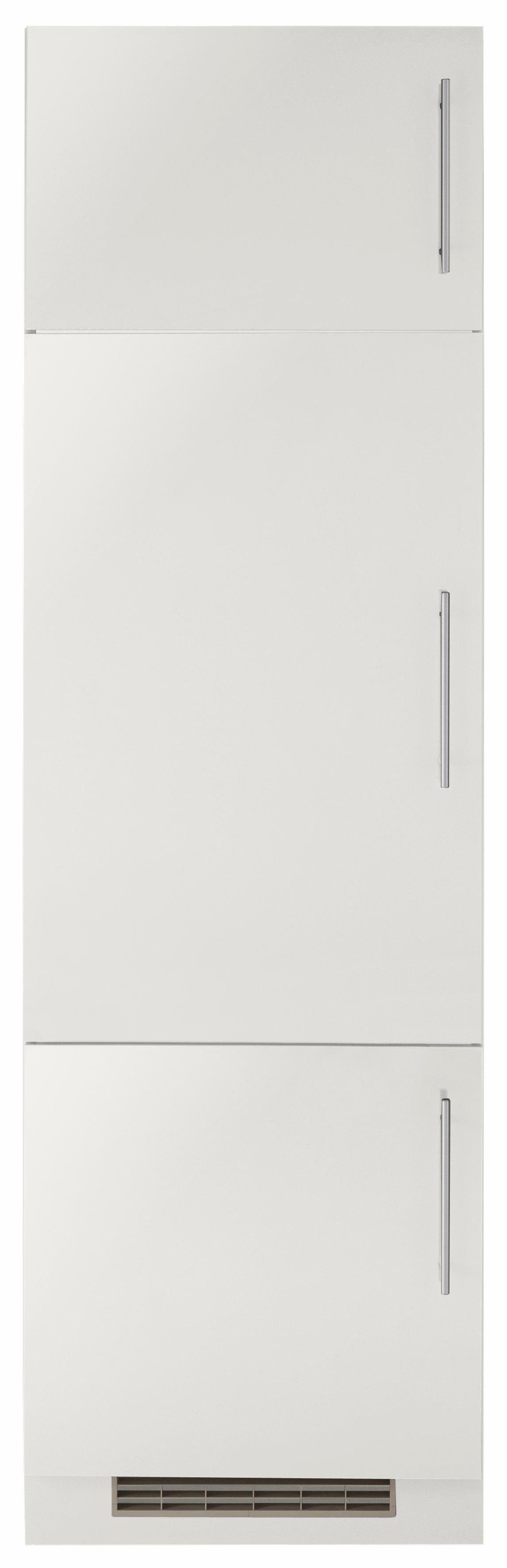 wiho Küchen Kühlumbauschrank Cali 60 cm breit, ohne E-Gerät Front: Weiß Glanz, Korpus: weiß | Weiß
