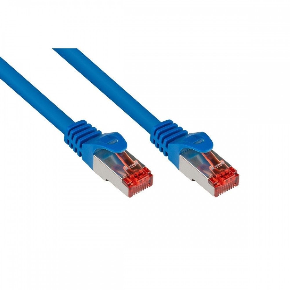GOOD CONNECTIONS Good Connections 0,25m RNS CAT6 S/FTP blau Kabel Smartphone-Adapter RJ45, RNS Rastnasenschutz für Stecker