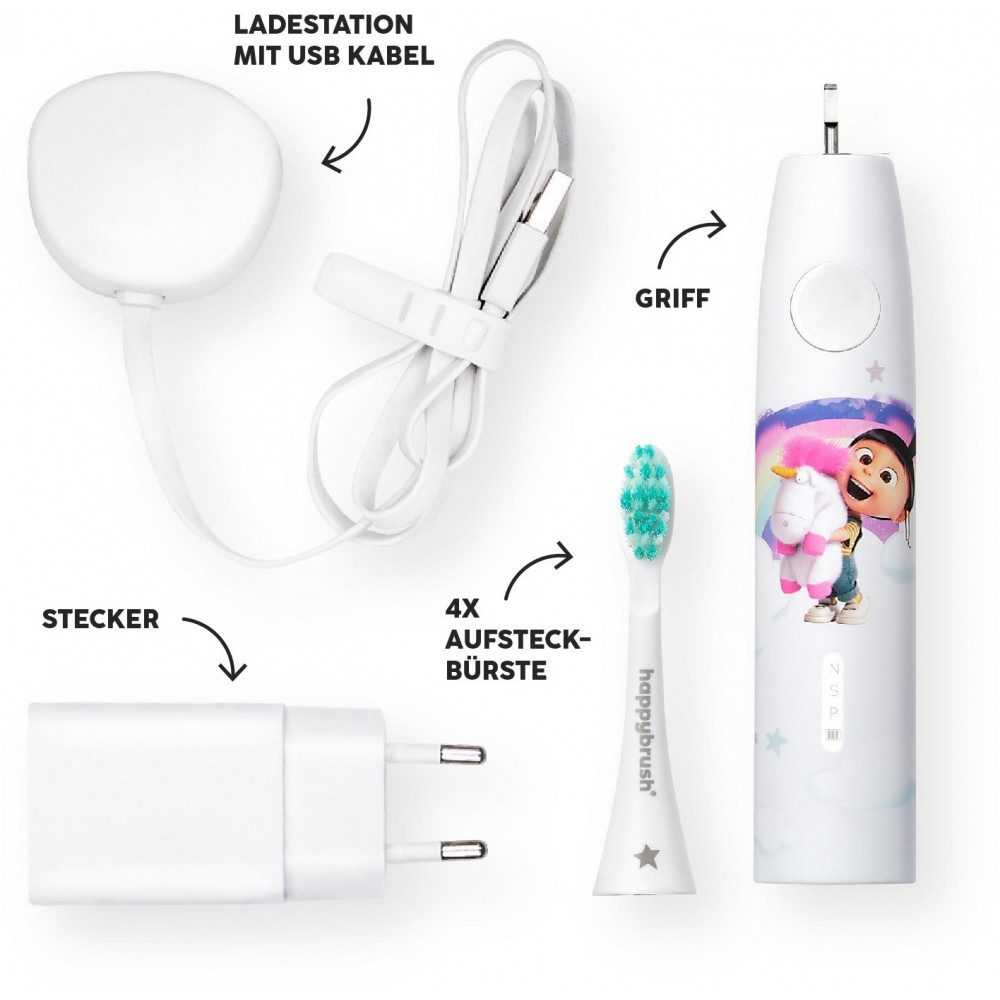 Zahnbürste happybrush ECO VIBE KIDS Schallzahnbürste für Kinder.