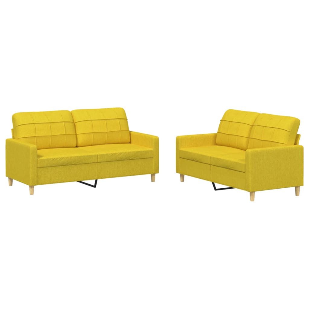 vidaXL Sofa 2-tlg. Sofagarnitur mit Kissen günstig online kaufen