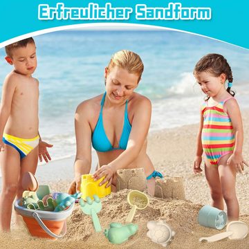 MAGICSHE Sandform-Set Sandspielzeug,Sandkasten Spielzeug, (11-tlg), Klappeimer, Sandschaufel