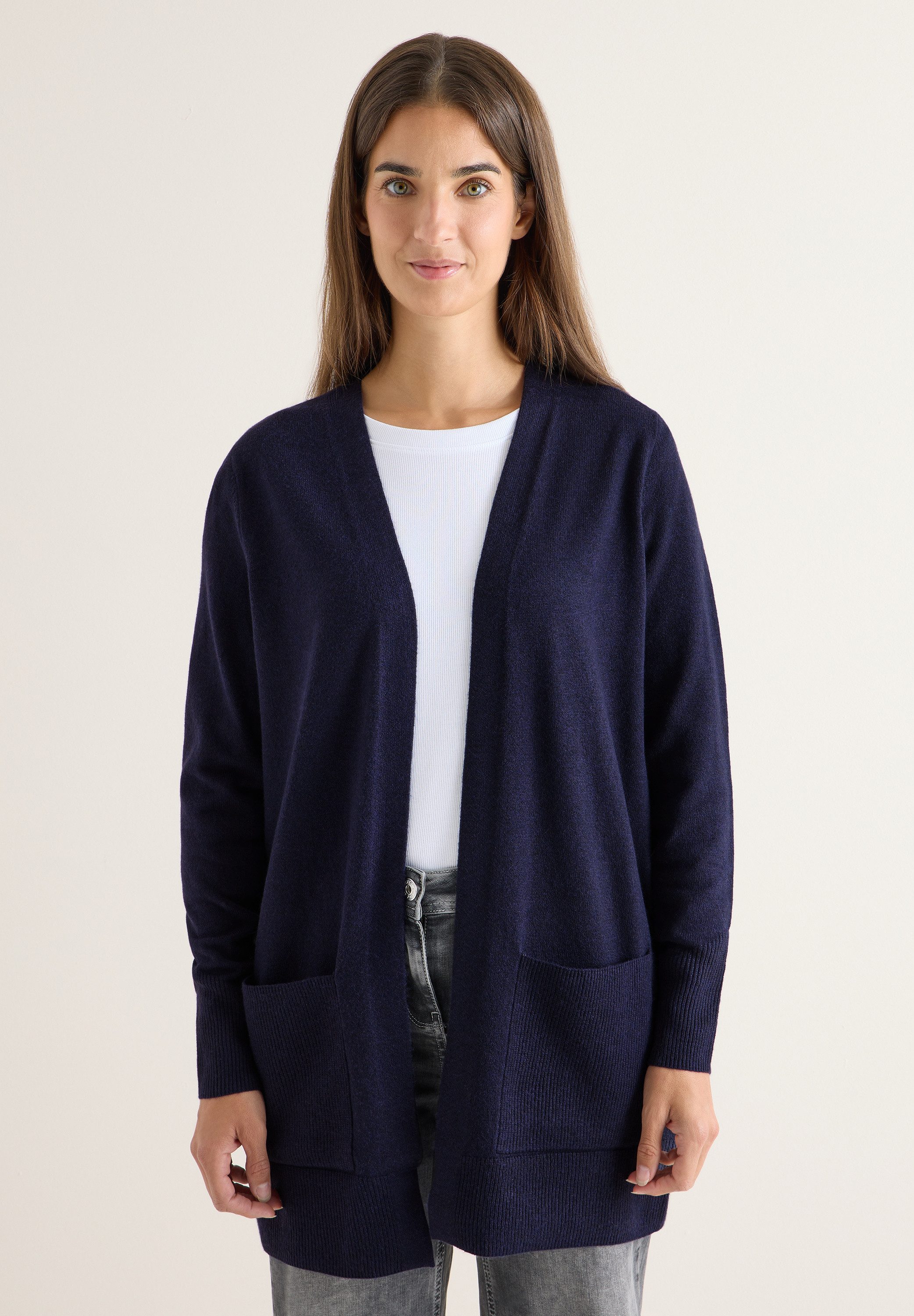 CECIL Longstrickjacke aus softem Materialmix