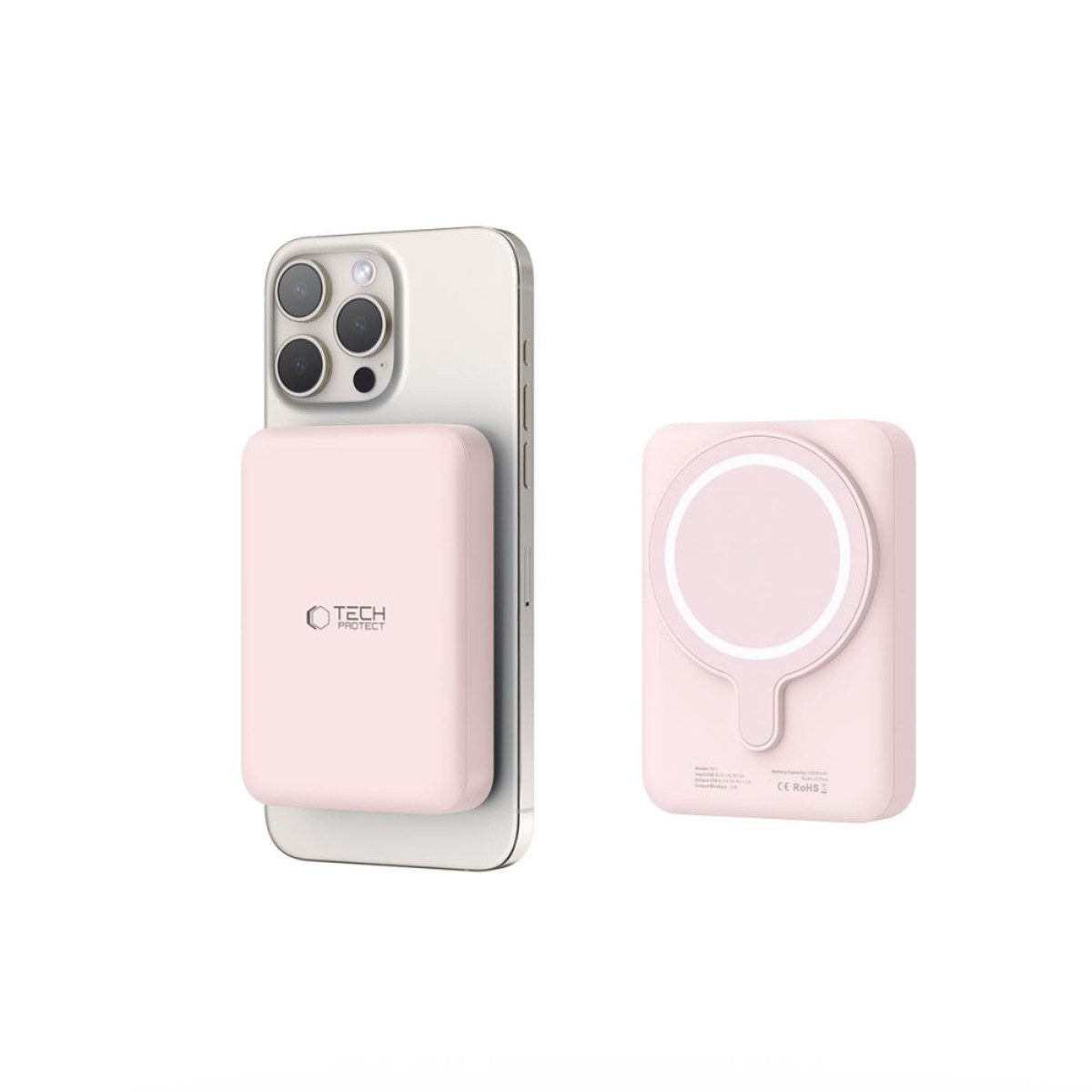 TECH PROTECT PB11 Powerbank PB11 10000 mAh (5, 9, 12 V), MagSafe Powerbank mit 15 W Schnellladung
