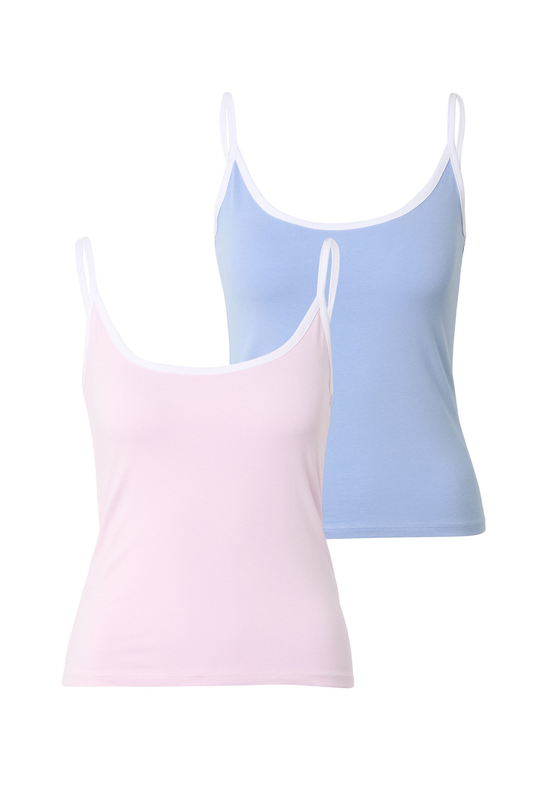 Muskelshirt Urban Classics Ladies Contrast Basic Top 2-Pack