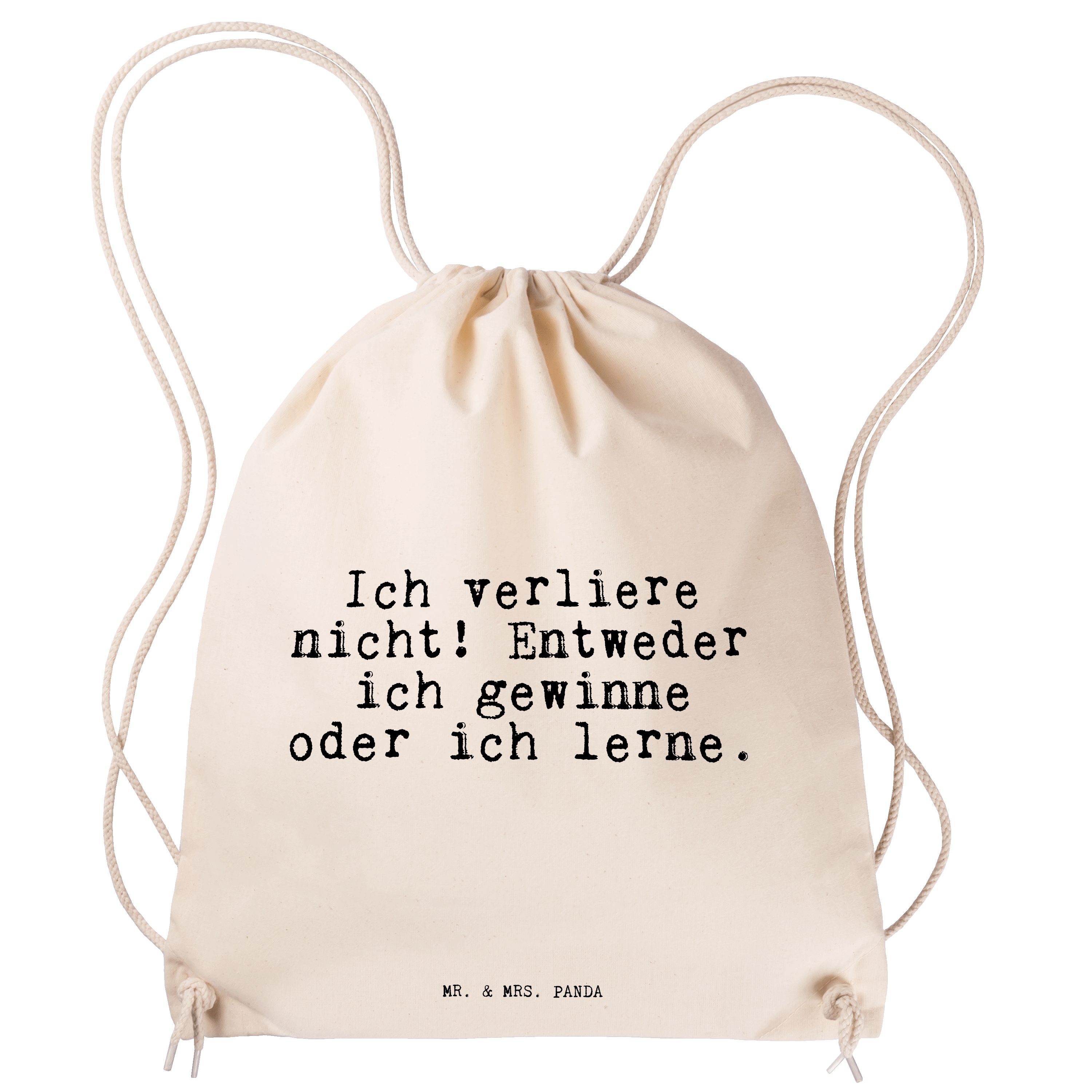 verliere Sporttasche Transparent (1-tlg) - S Geschenk, Weisheit, Mr. Mrs. & nicht! Panda Entweder... Ich -