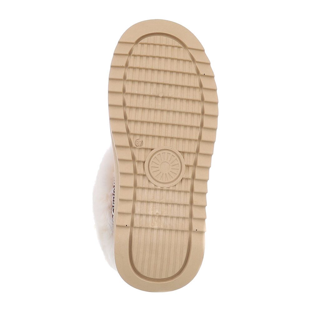 Ital-Design Damen Snowboots Freizeit Snowboots (87214370) Flach Plateaustiefeletten in Beige