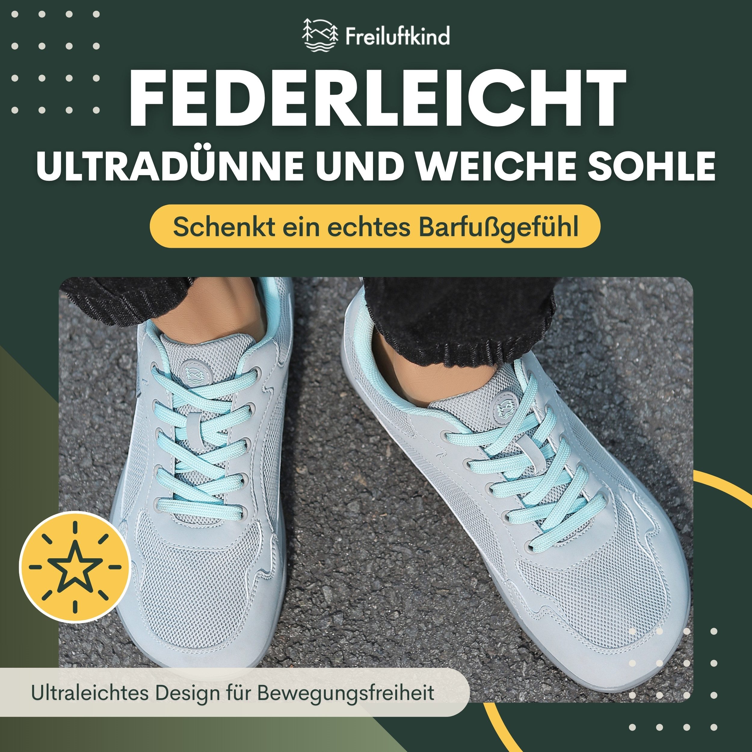 Freiluftkind Everest Sneaker – Der perfekte Schuh für dein Abenteuer Sneaker Dünne Sohle, Breite Zehenbox, Nullabsatz, Flexibel – Bild 3 von 5