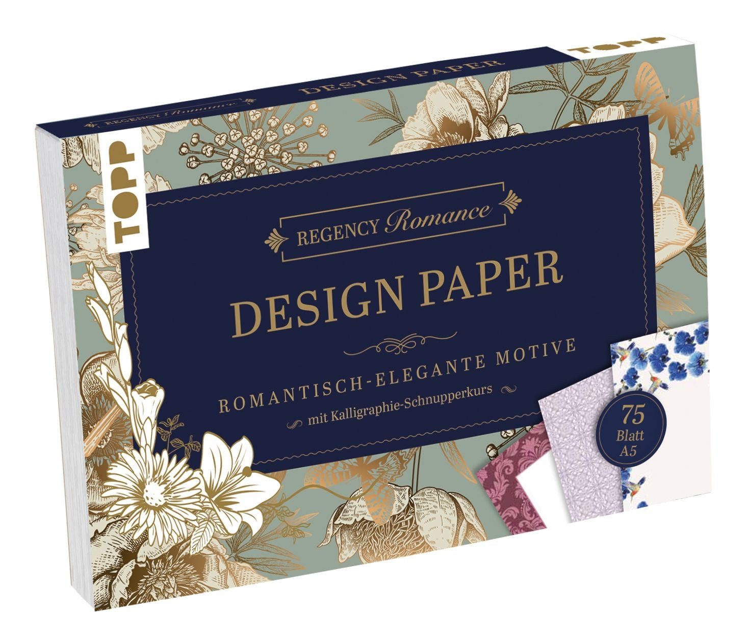 Grußkarten Regency Romance Design Paper Block A5 75 feste Motivpapiere DIN A5 in