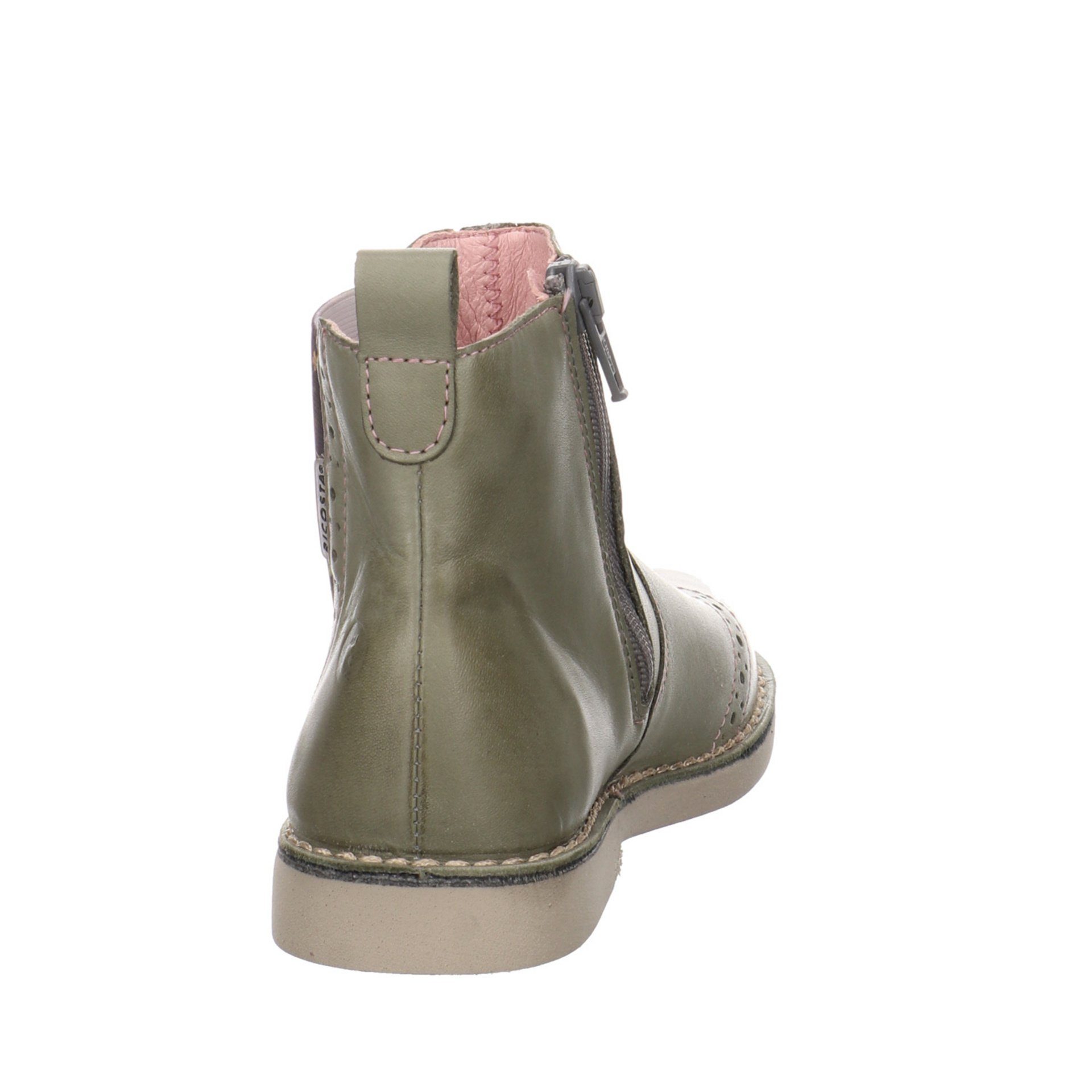 Ricosta Mädchen Stiefel Dallas Boots Chelsea Glattleder Stiefelette (540) eukalyptus/Blume Schuhe