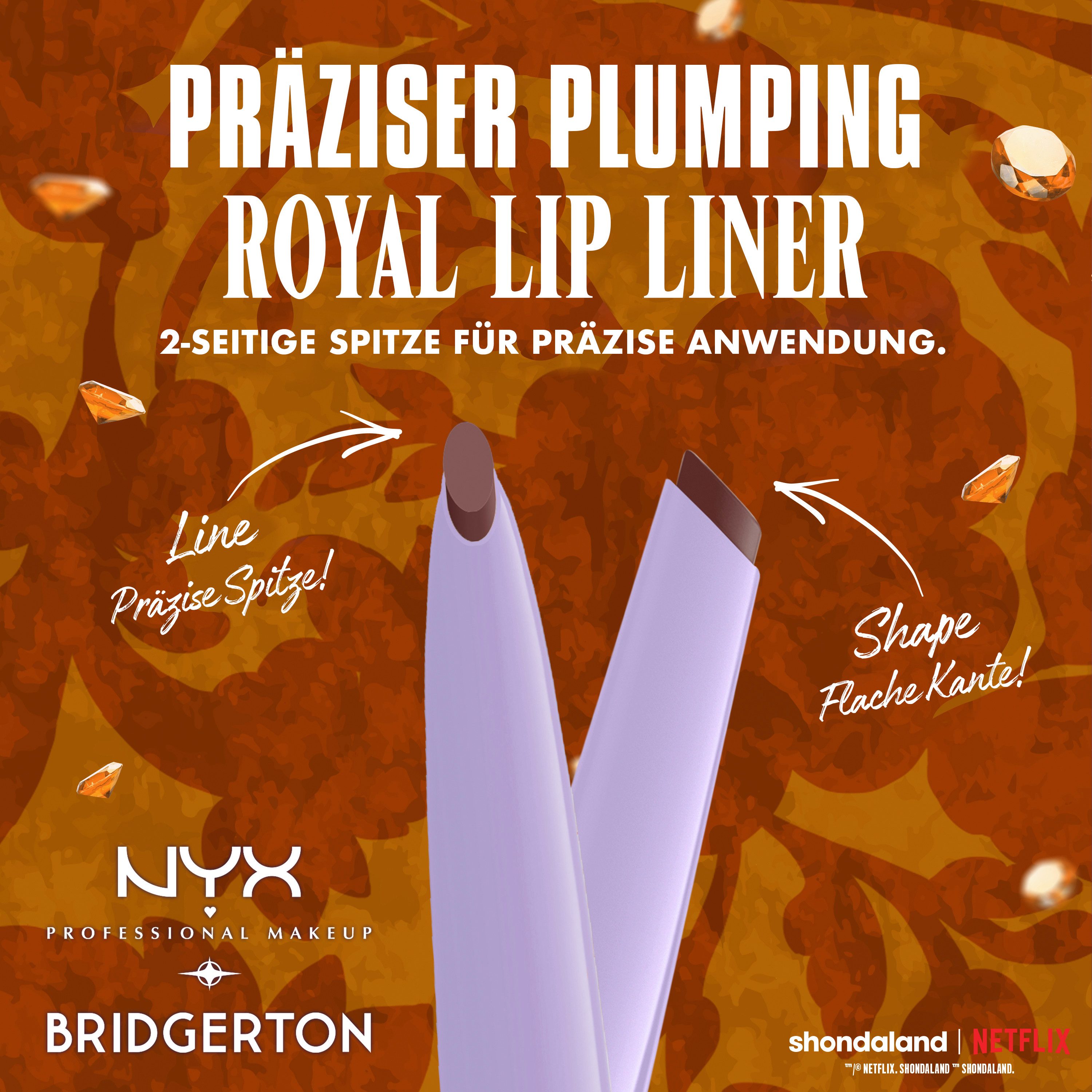 NYX PROFESSIONAL MAKEUP Schmink-Set BRIDGERTON ROYAL TREASURES LIP KIT, 2-tlg., Royal Butter Gloss und Royal Lip Liner – Bild 5 von 5