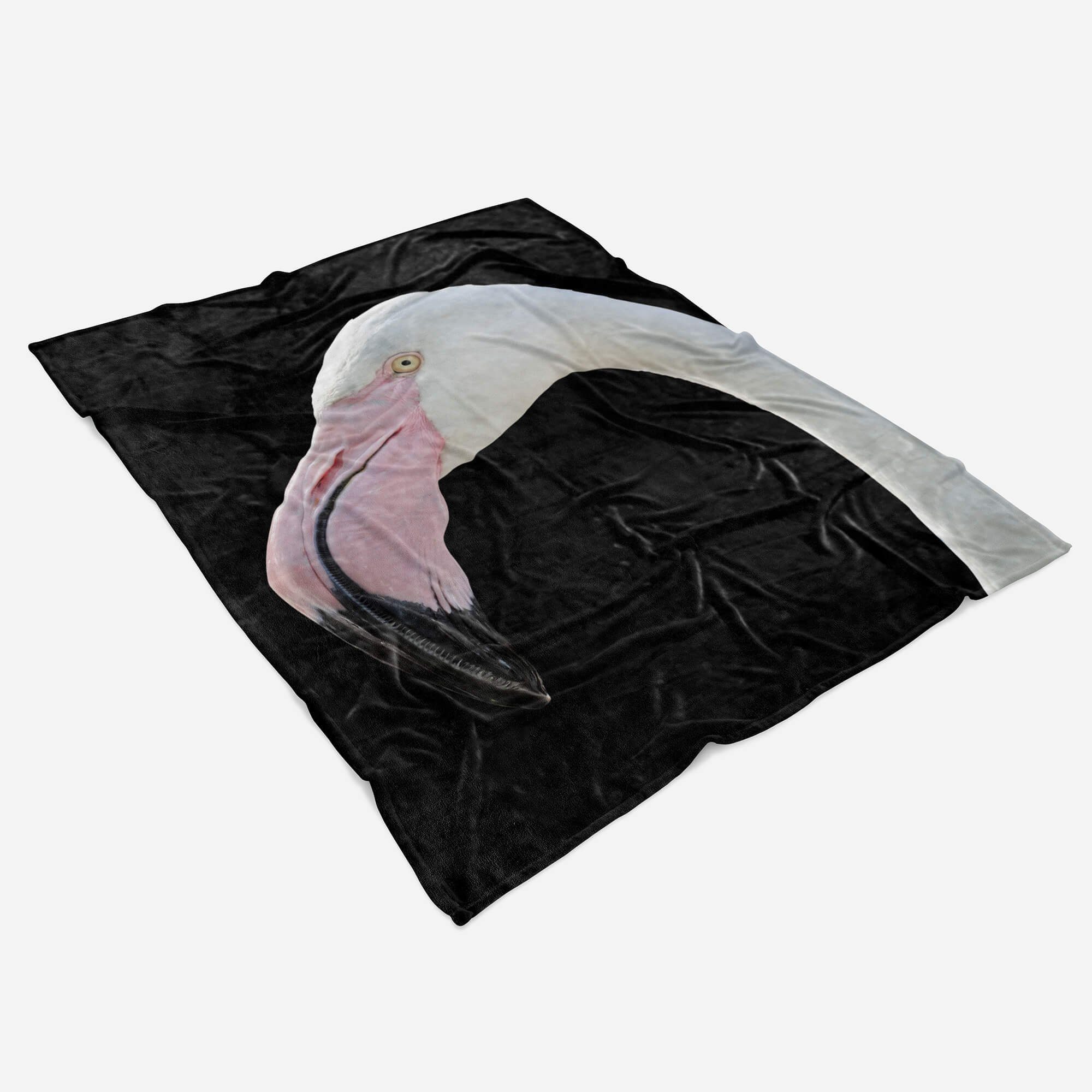 Tiermotiv Kuscheldecke Baumwolle-Polyester-Mix Saunatuch Schnabel, mit Handtücher (1-St), Flamingo Handtuch Handtuch Art Sinus Strandhandtuch