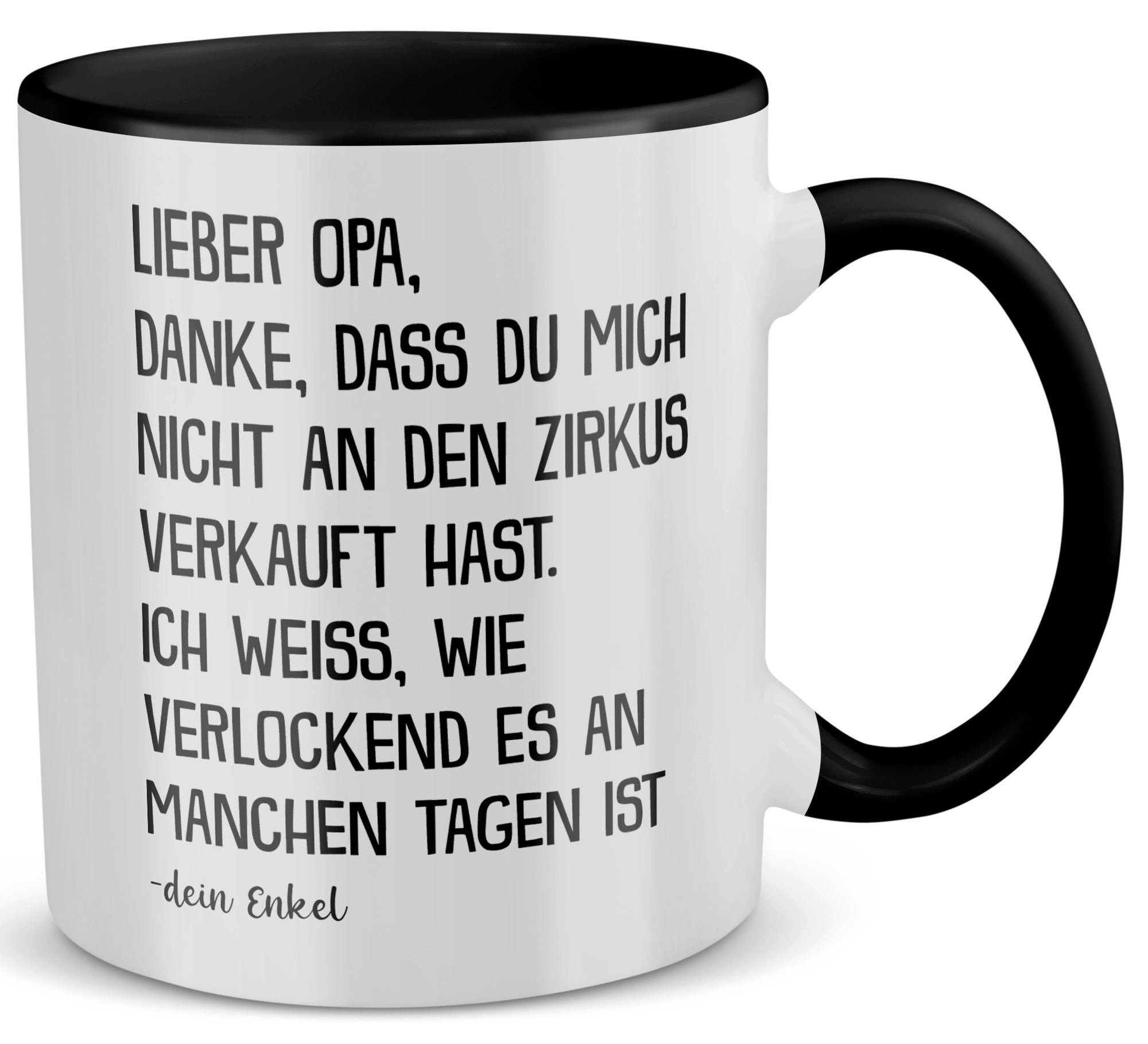 22Feels Tasse Opa Geschenk von Enkel Geburtstag Grossvater Kaffeetasse Männer Rente, Keramik, Made in Germany, Spülmaschinenfest, Zweifarbig