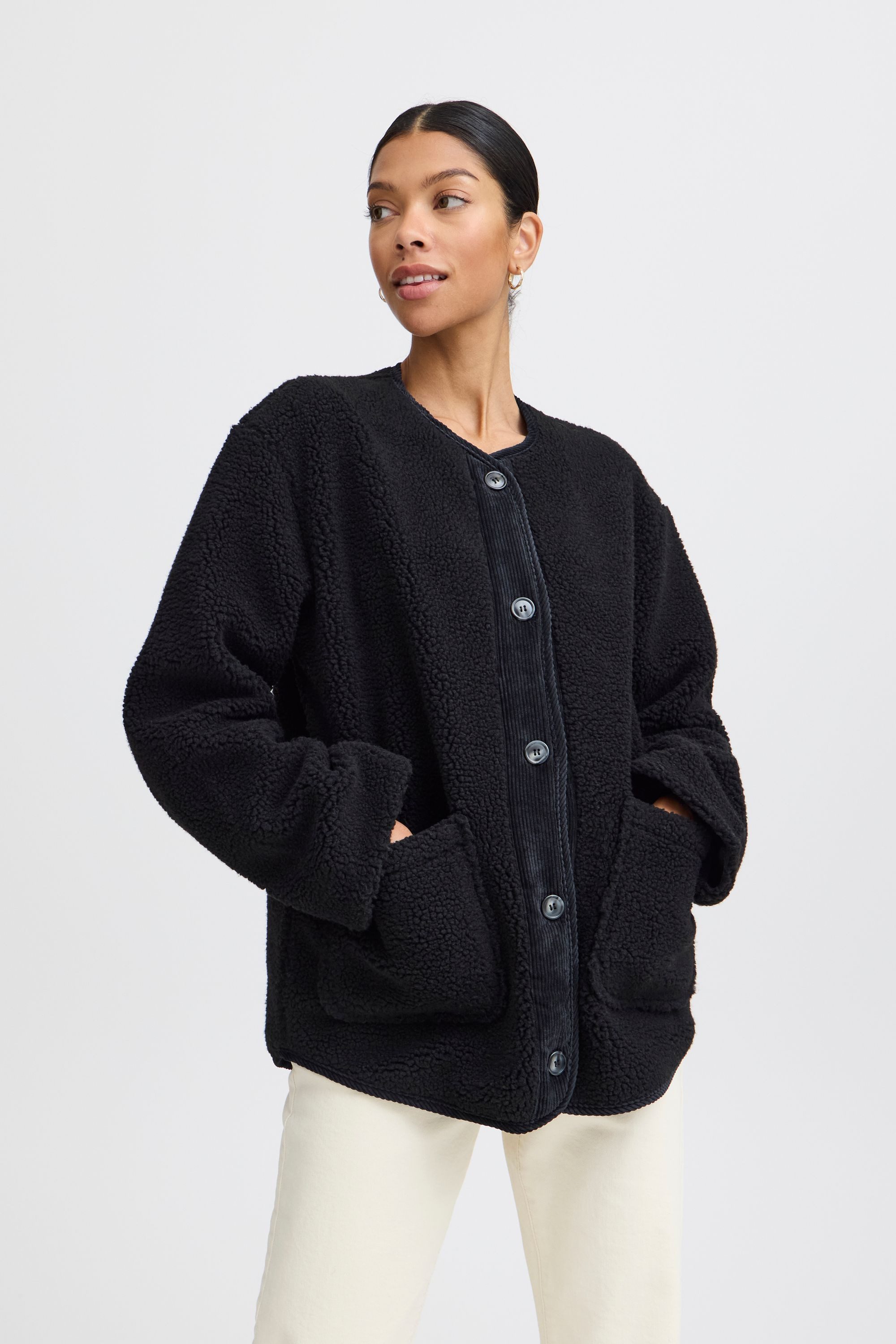 b.young Blusenjacke Plüschjacke