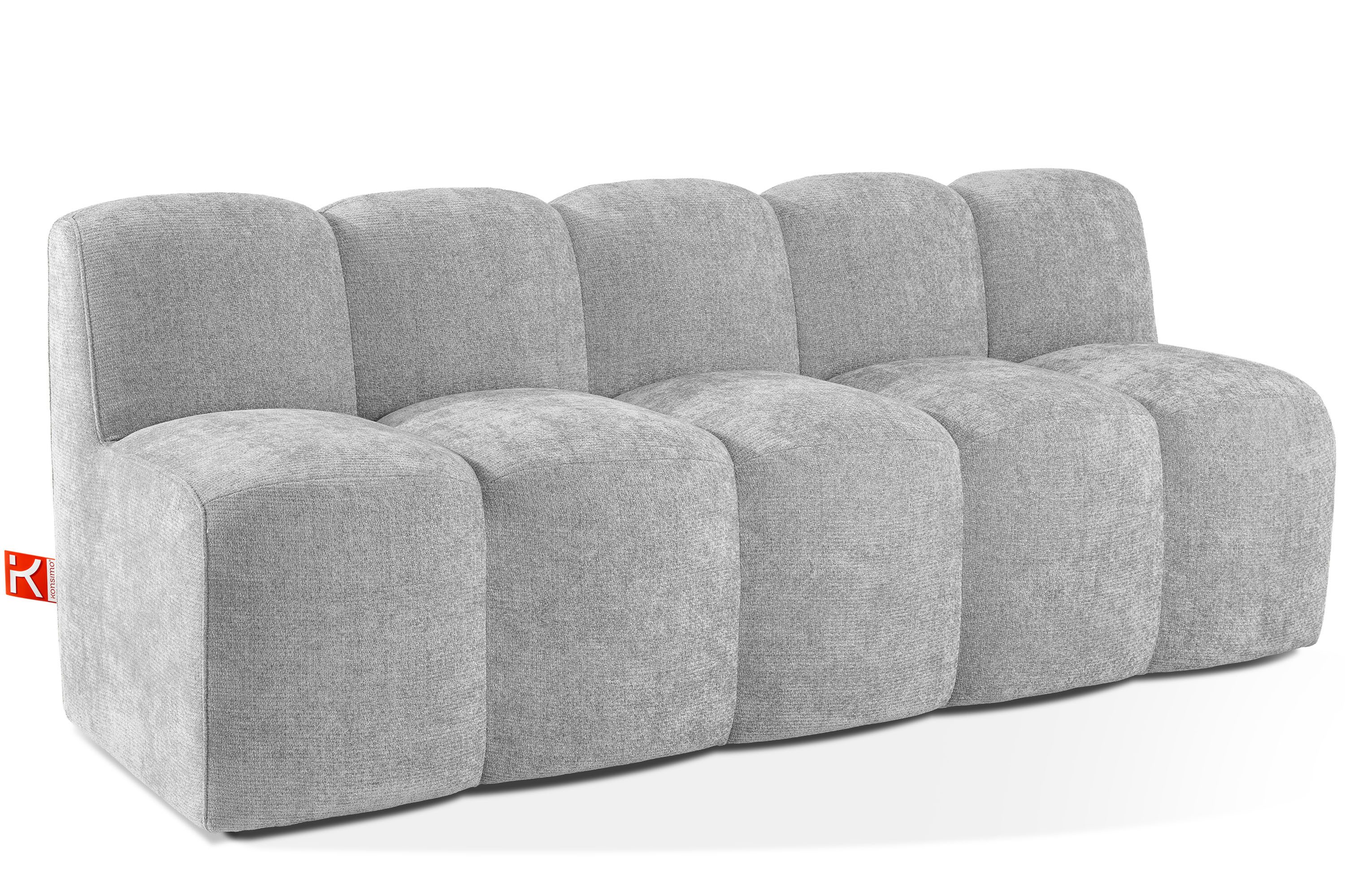 KONSIMO® Sofa BRESCO Einzelsofa, Küchenbank, Polsterbank, hergestellt in der EU, Breite: 200 cm, Küchensofa, Sitzbank, Chenille-Stoff, 3 Breiten zur Auswahl