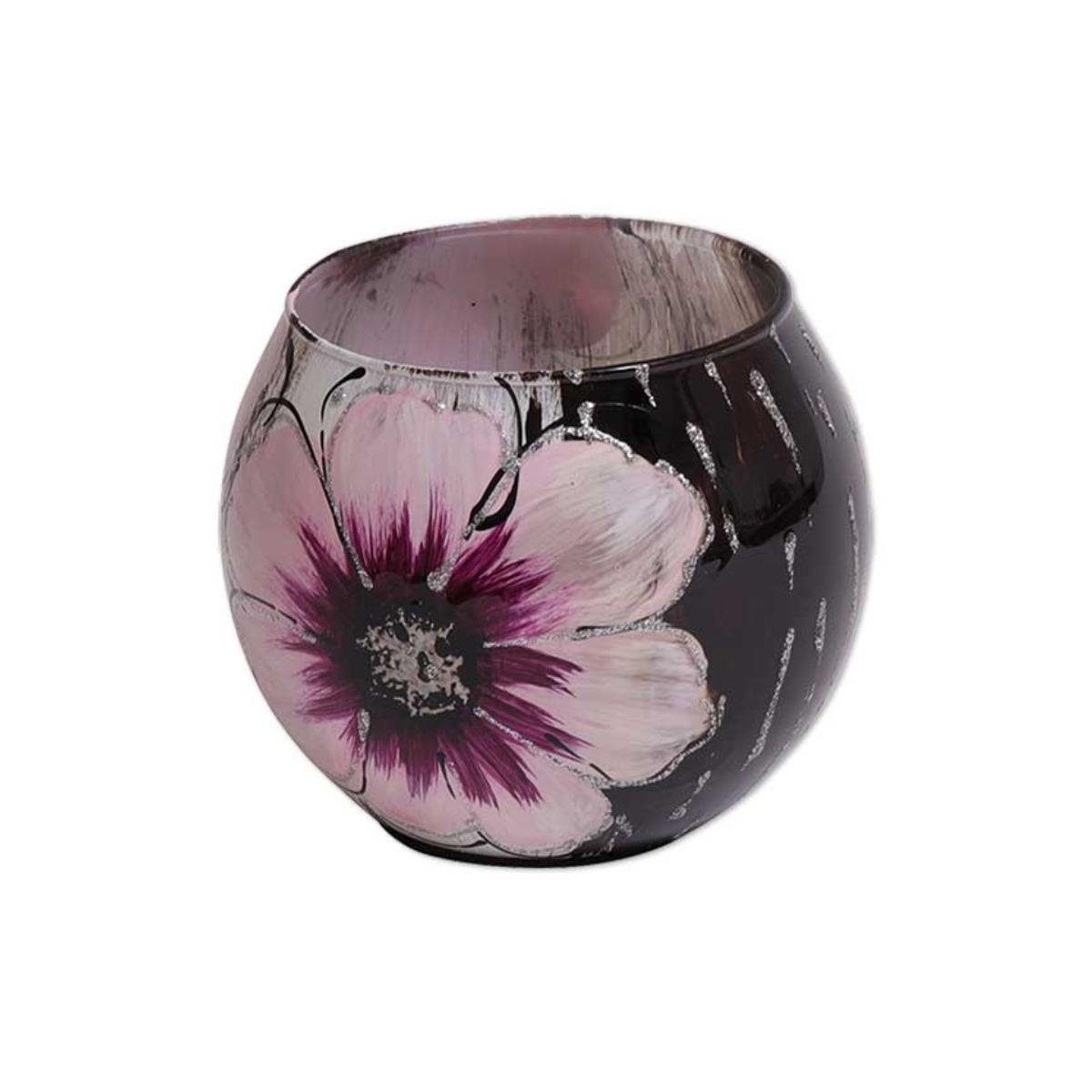 - Standkerzenhalter Glas 9cm "Blume", 550387 aus Teelichthalter Seyko-Geschenke