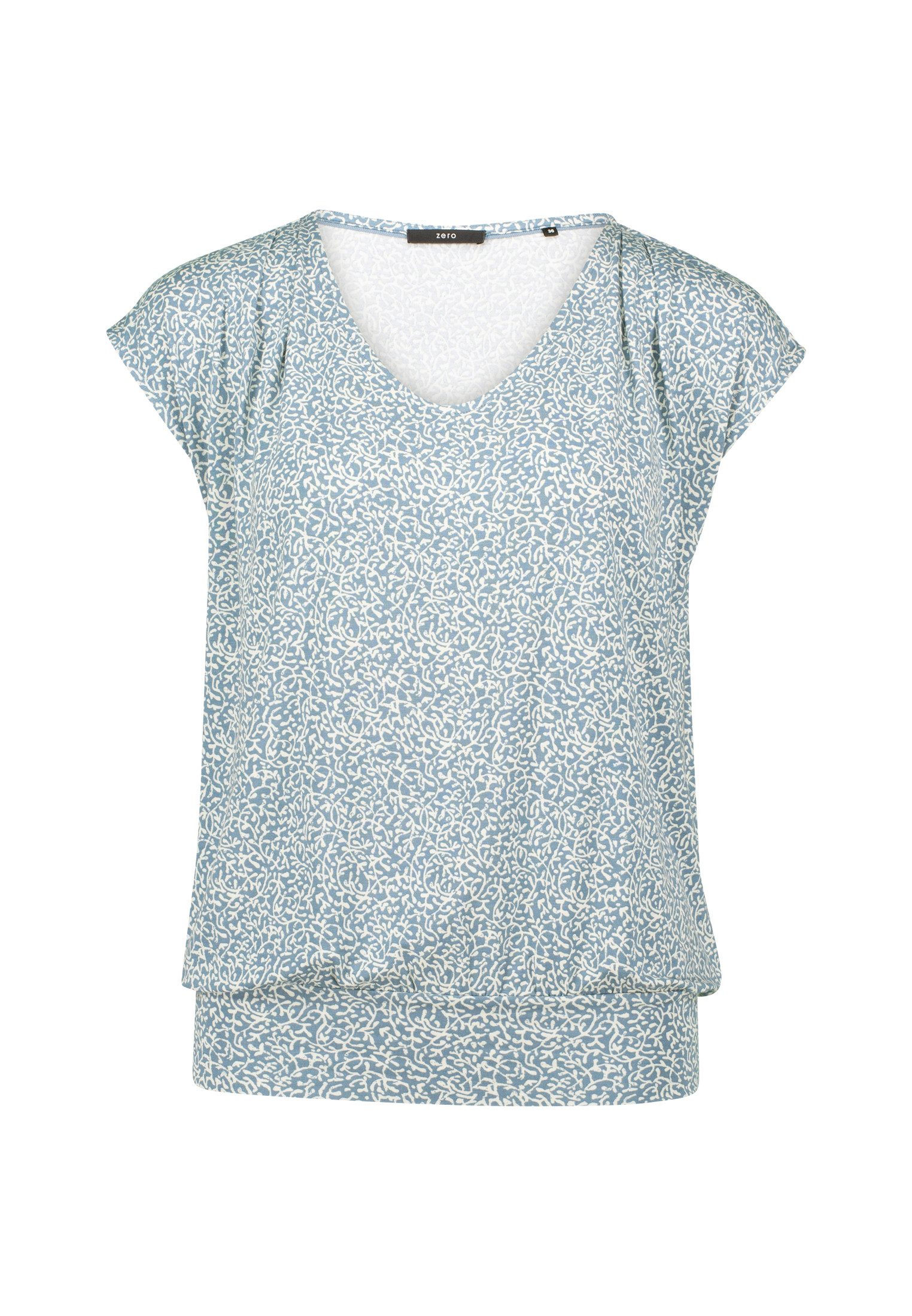 Zero T-Shirt zero Shirt mit Blätterdruck günstig online kaufen