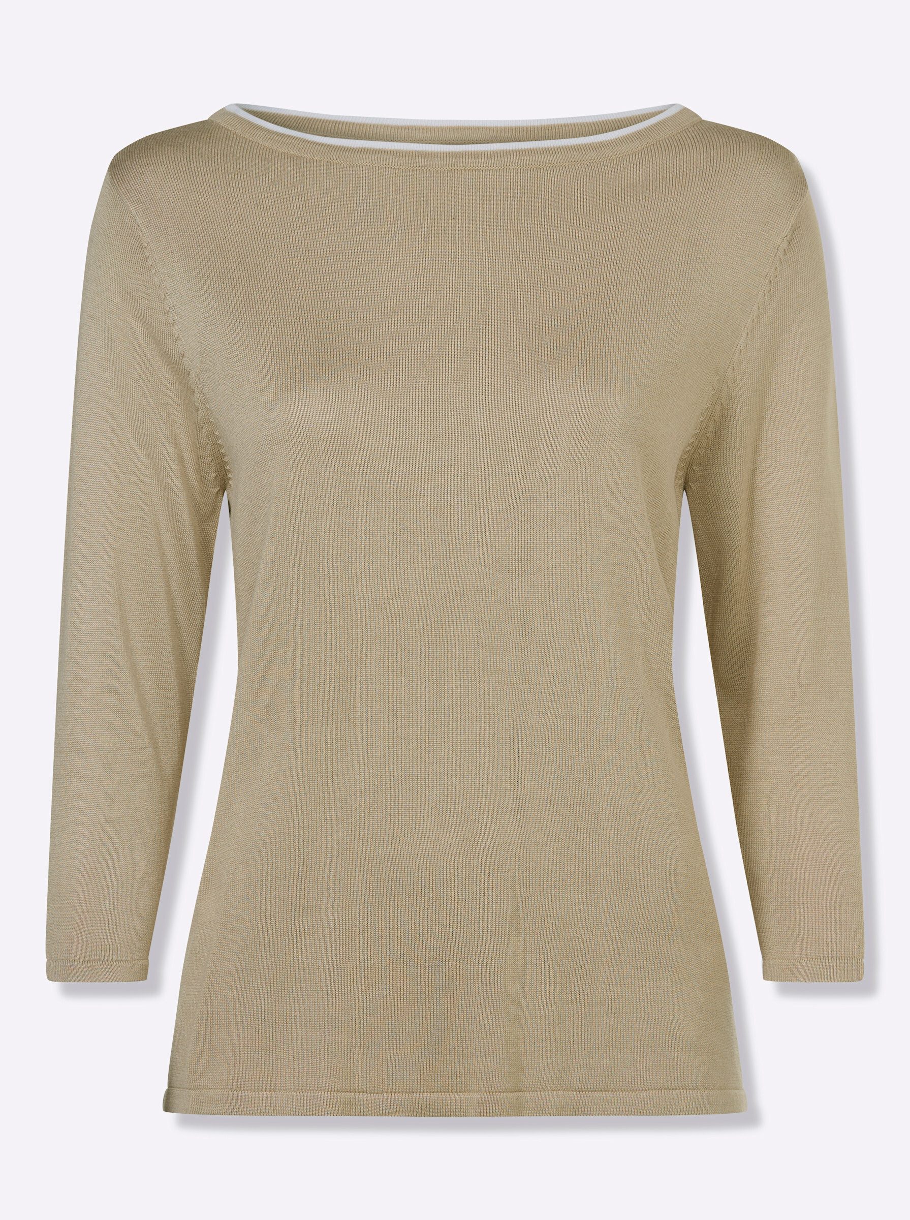 Sieh an! Strickpullover 3/4-Arm-Pullover 3/4-Arm Jersey