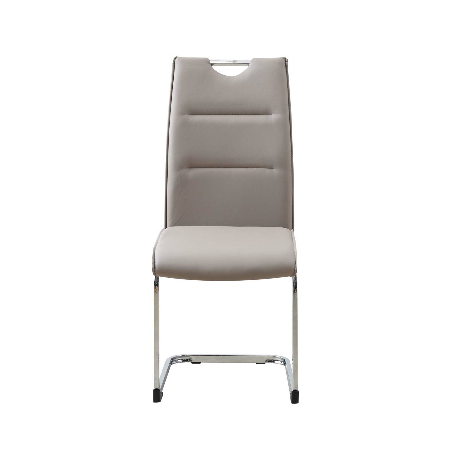 HTI-Line Freischwinger Schwingstuhl 4er Set PU cappuccino DannyC (Set, 4 St), Freischwinger Esszimmerstuhl Kunstleder