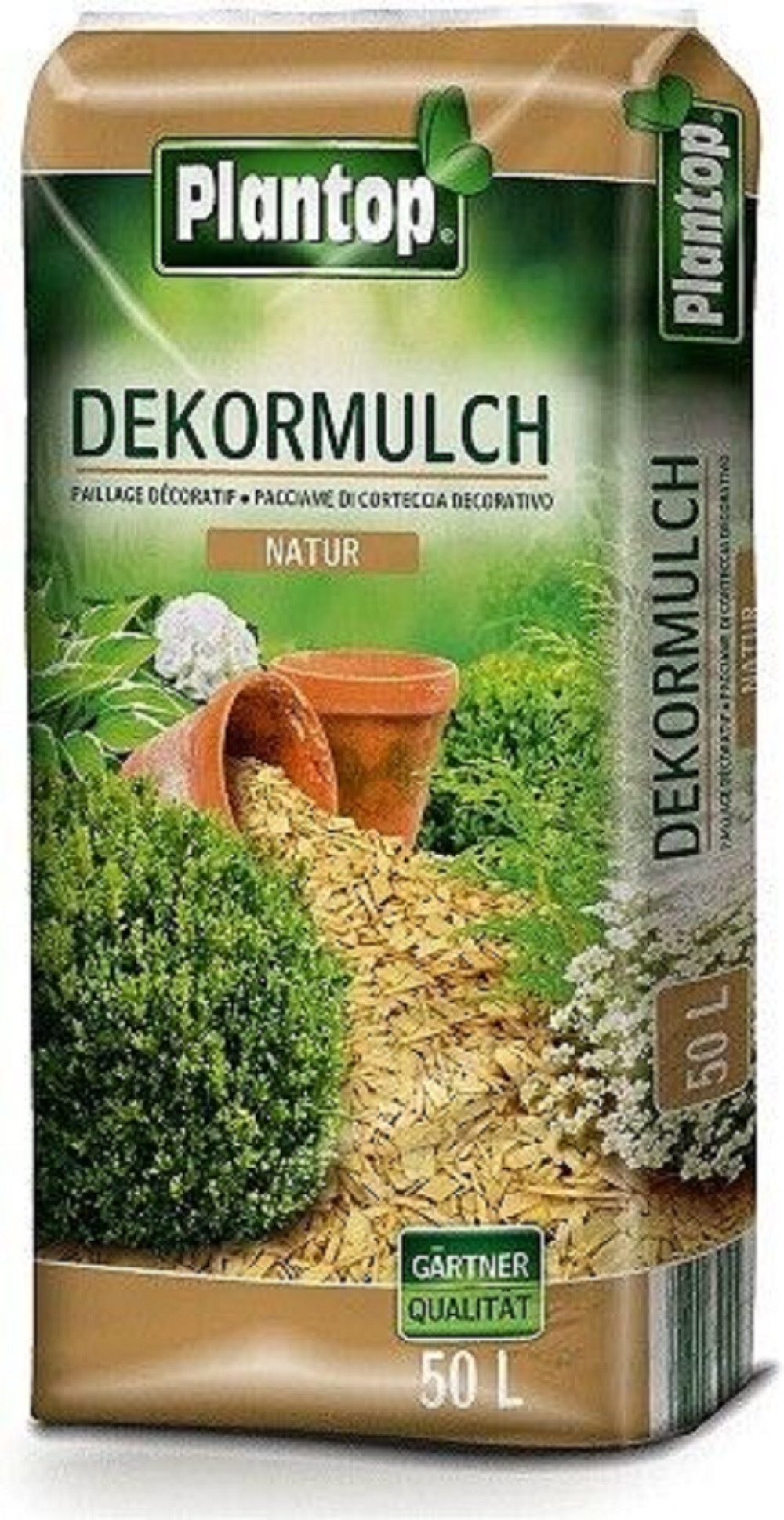 Rindenmulch Plantop Dekor Mulch natur 50l