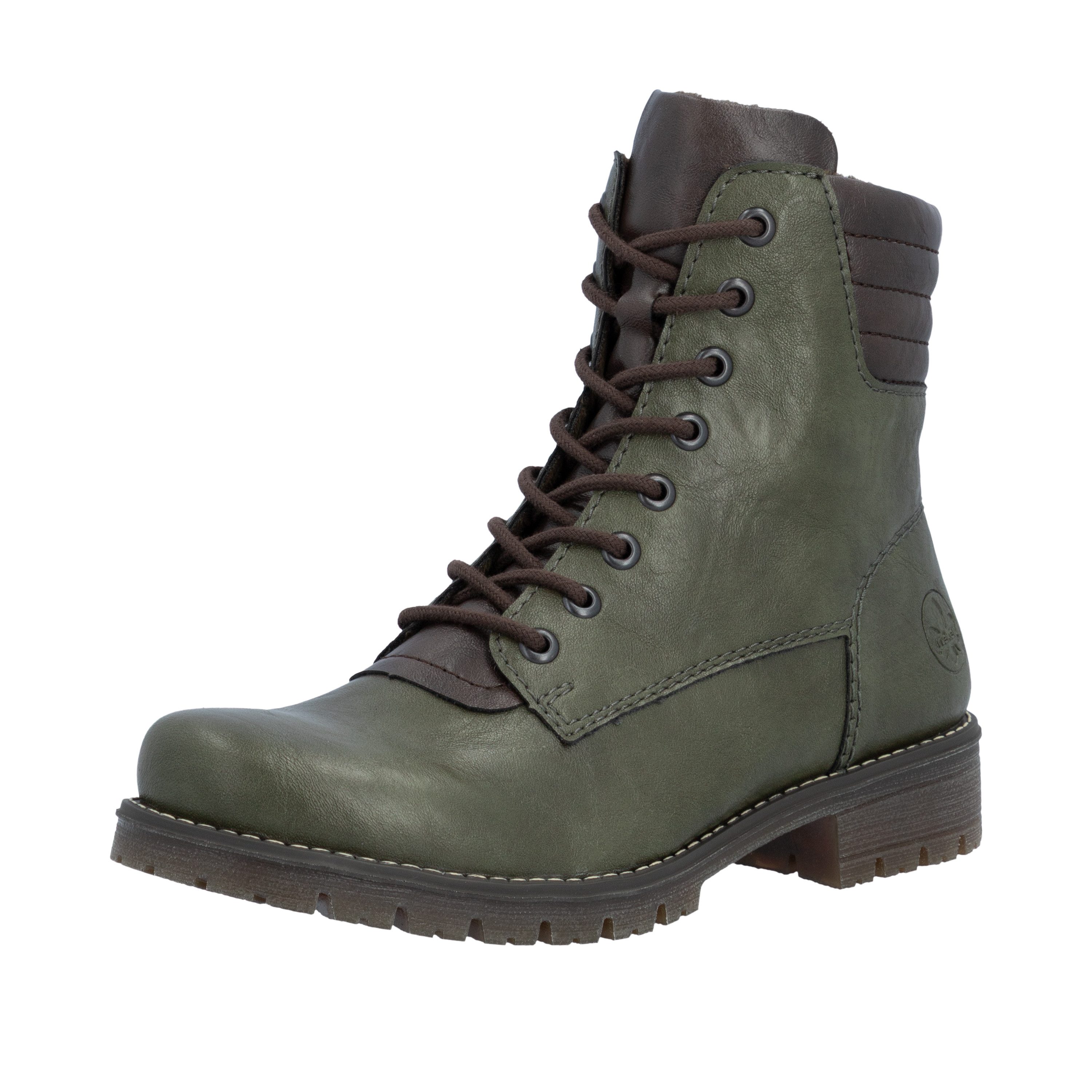 Rieker Schnürstiefelette Schnürboots, Profilsohle, mit Blockabsatz