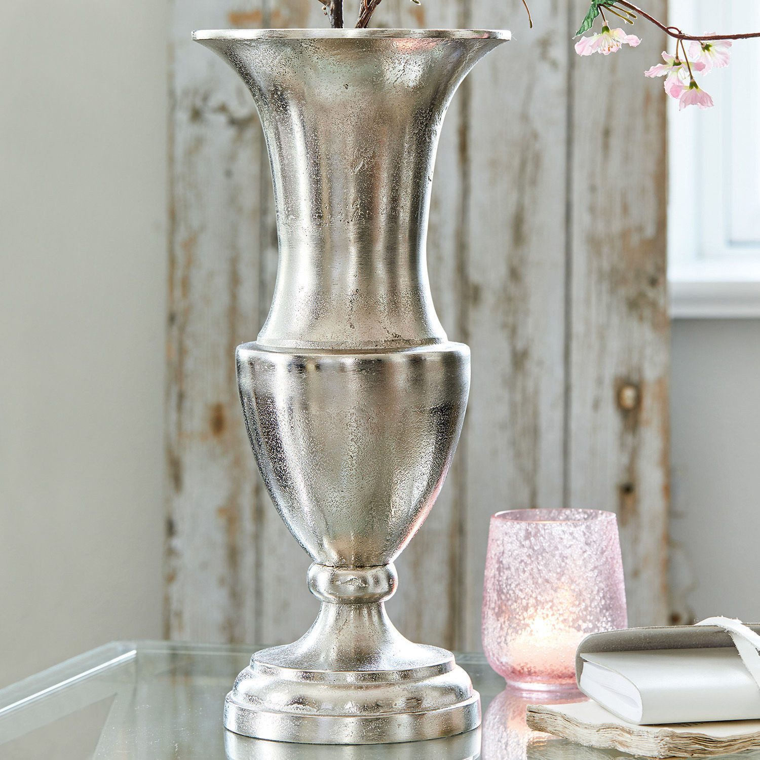 Mirabeau Tischvase Vase Gilberta antiksilber, none – Bild 4 von 5