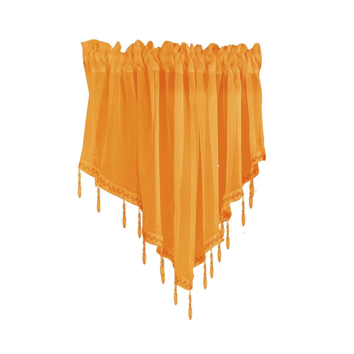 Scheibengardine Scheibengardine Orange 3 Voile FELIXLEO Stück, 60x130cm Bistrogardinen