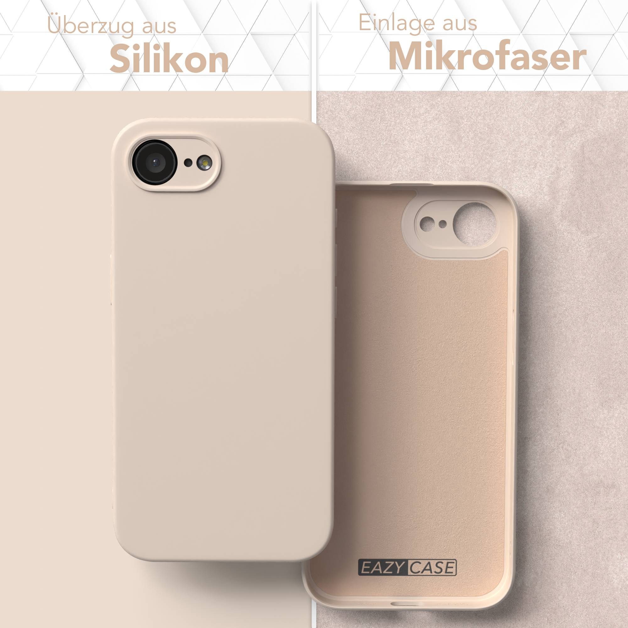 EAZY CASE Handyhülle TPU Hülle für Apple iPhone 17e 6,1 Zoll, Bumper Case Matt Slimcover Silikonschutzhülle elastisch Taupe / Beige