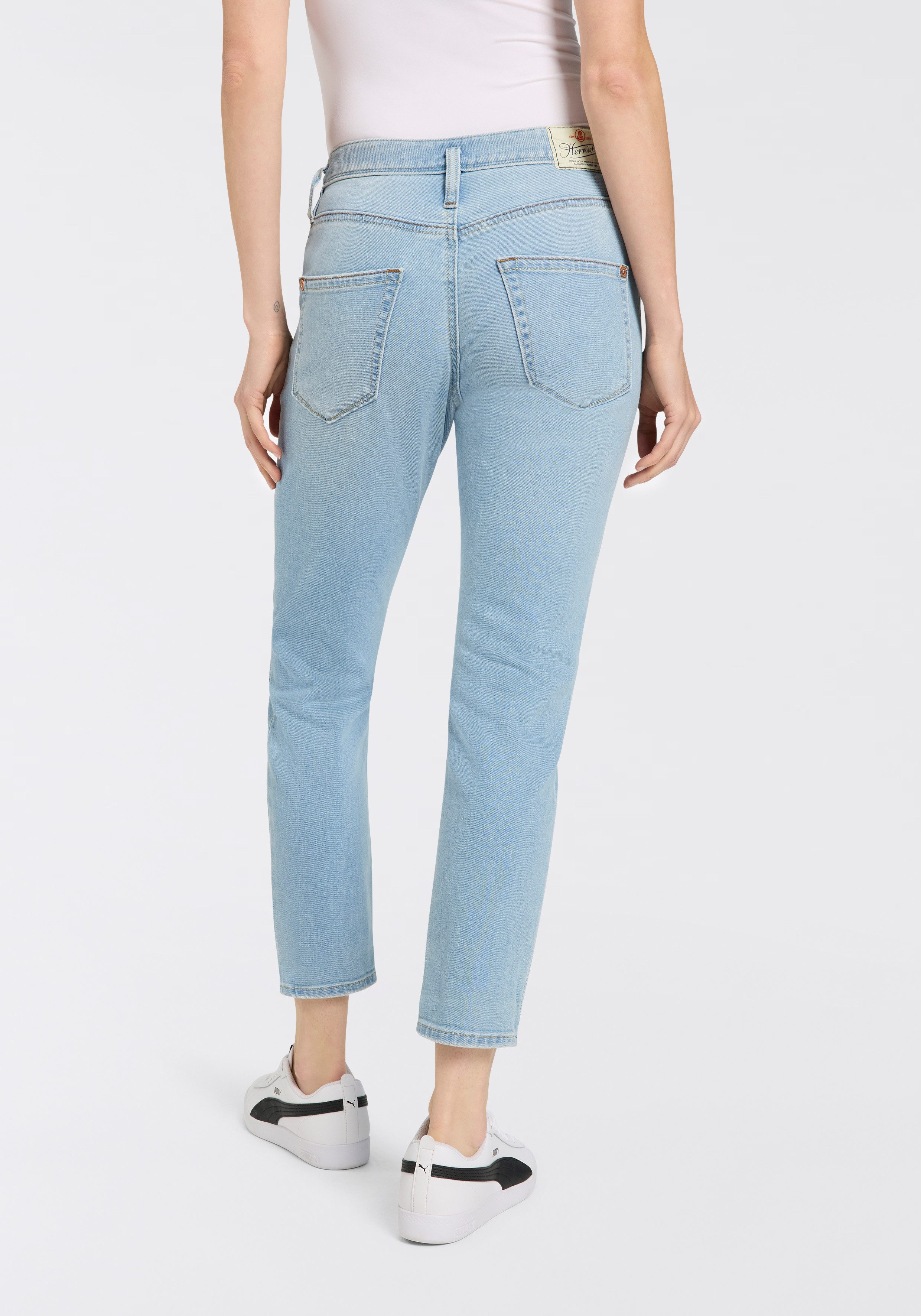 Herrlicher 7/8-Jeans Shyra Cropped Denim Comfort mit halb verdeckter Knopfl günstig online kaufen