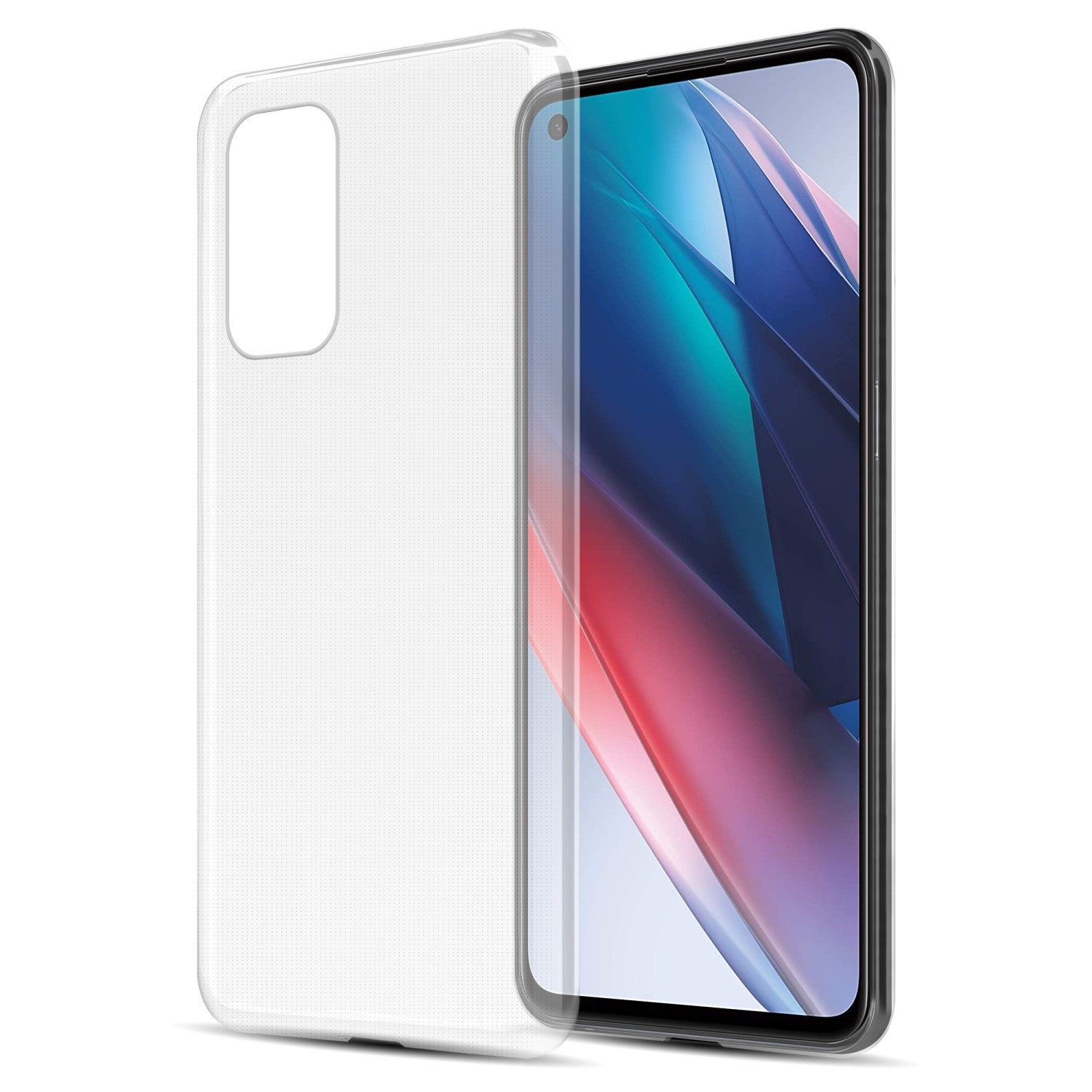 Cadorabo Handyhülle für Oppo FIND X3 LITE Hülle Oppo FIND X3 LITE, Hülle TPU Silikon Handy Schutzhülle Slim Transparent Case Cover