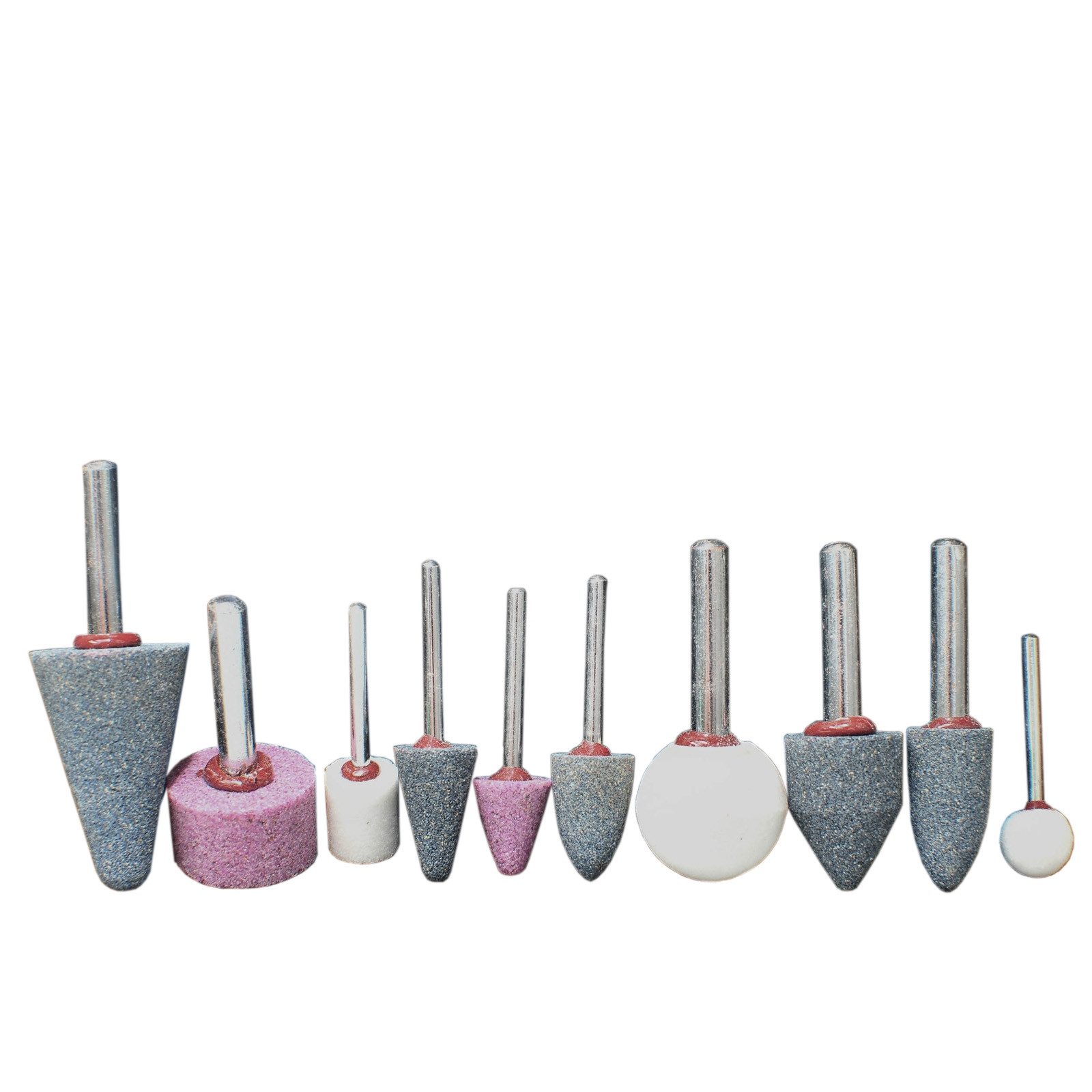 HTI-Living Schleifstift Schleifstein-Set 10 tlg. passend für Bohrmaschine, ø 20 mm, Zylinderschaft, Set, 10-St., 1 10-teiliges Set, Polierstifte Schleifstifte