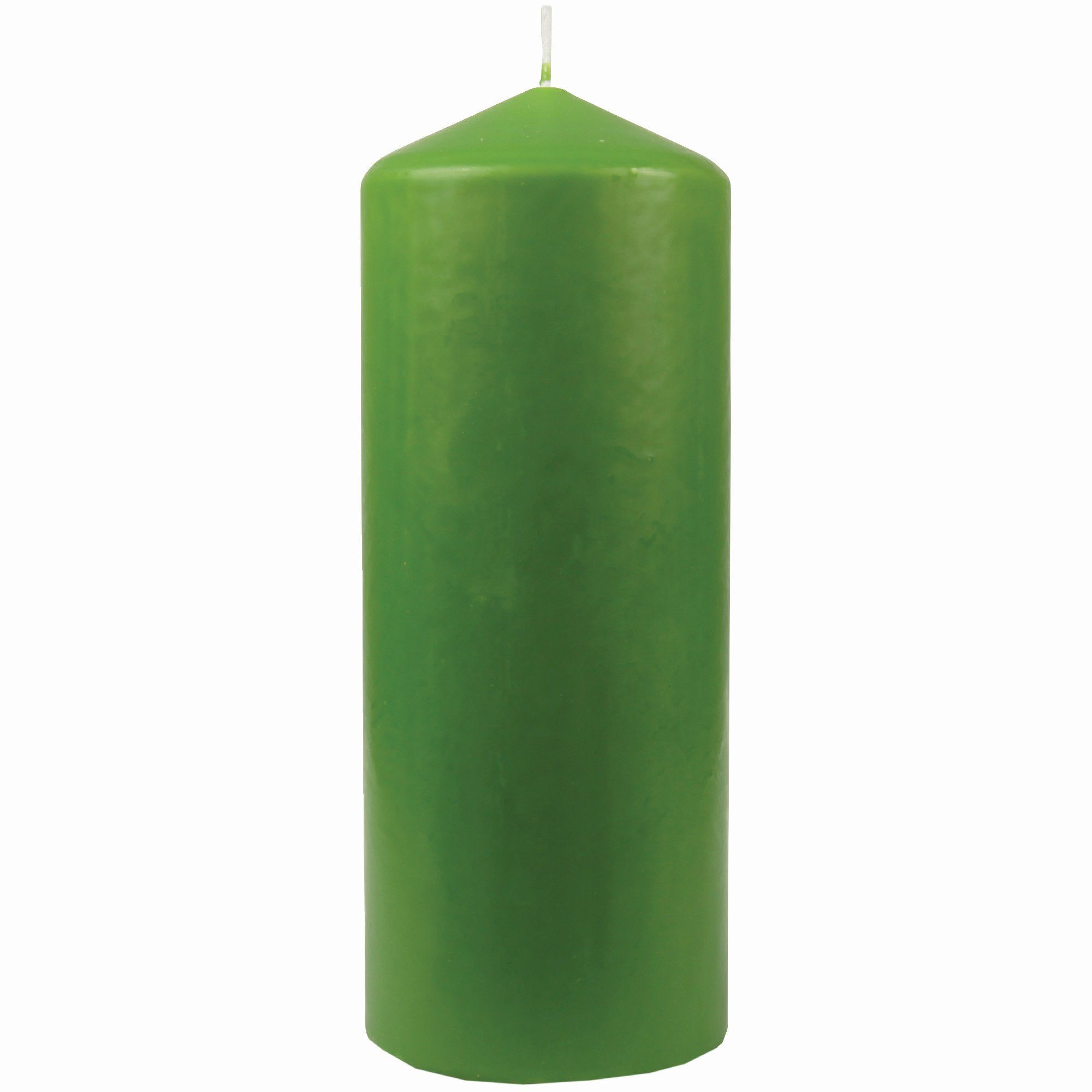 HS Candle Stumpenkerze Dekokerze (3-tlg), 17cm Wachskerzen in Kerze Hellgrün vielen Ø6cm Farben x 