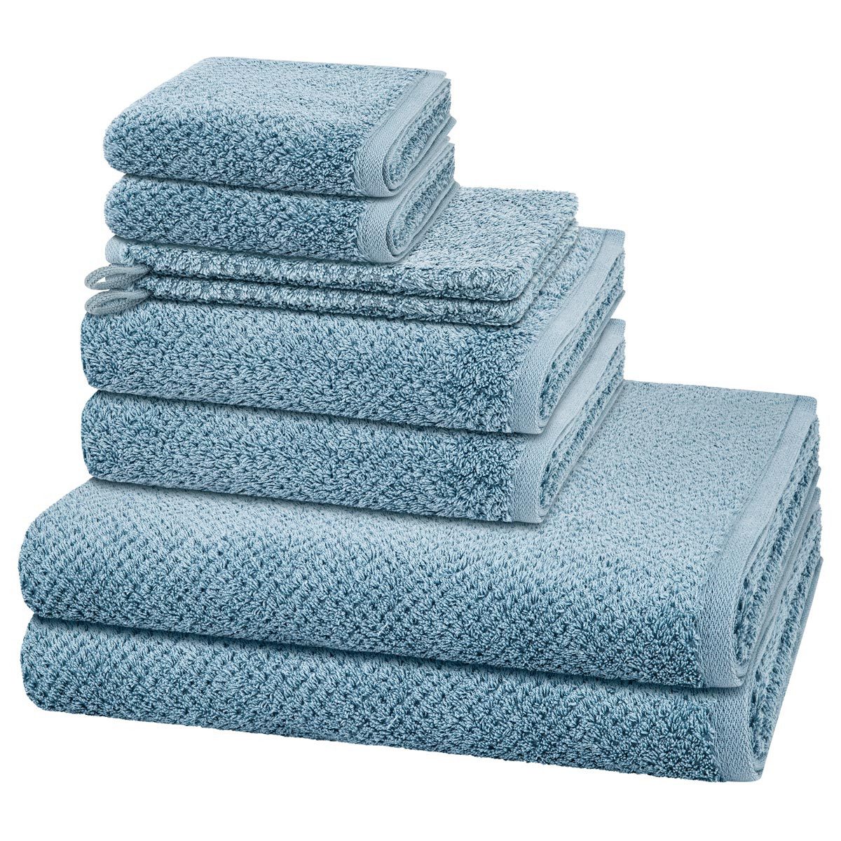 Cawö Handtuch Set Pure, Walkfrottee (Spar-Set, 8-St), 2 X Wasch- 2 X Gäste- günstig online kaufen