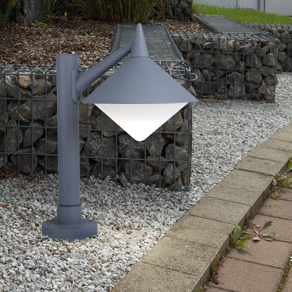 Außen-Stehlampe, Lampe Leuchtmittel Lampe Sockel inklusive, LED Stand Warmweiß, Steh Farbwechsel, Außen etc-shop Balkon Garten ALU